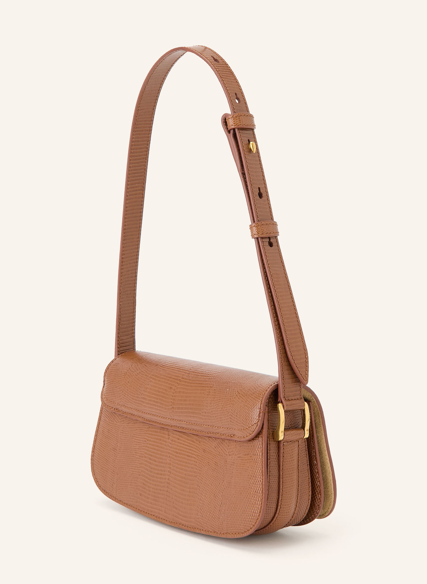 AMI PARIS Schoudertas PARIS PARIS: COGNAC / GOUD