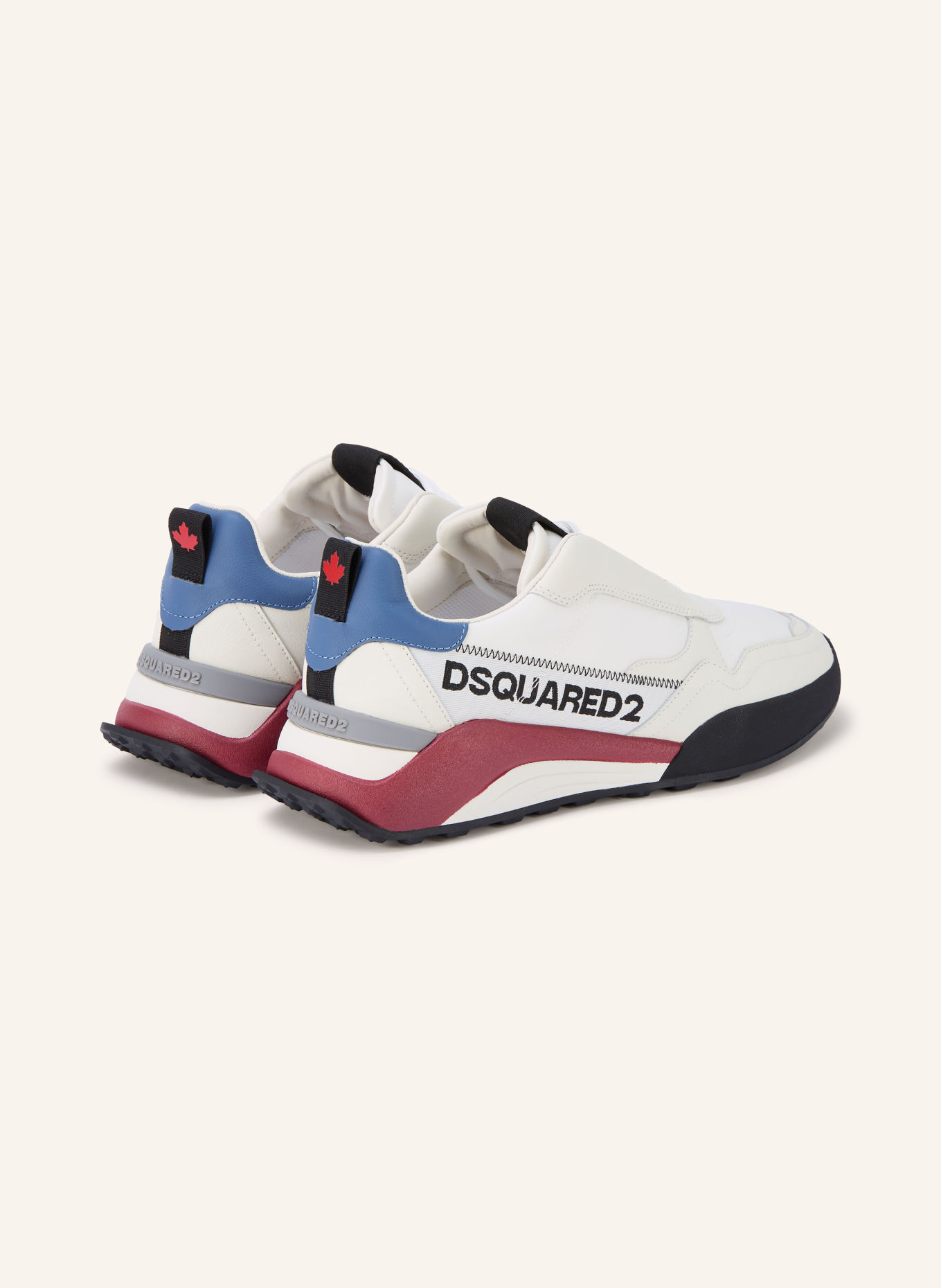 DSQUARED2 Sneaker: ECRU / BLAU / WEISS
