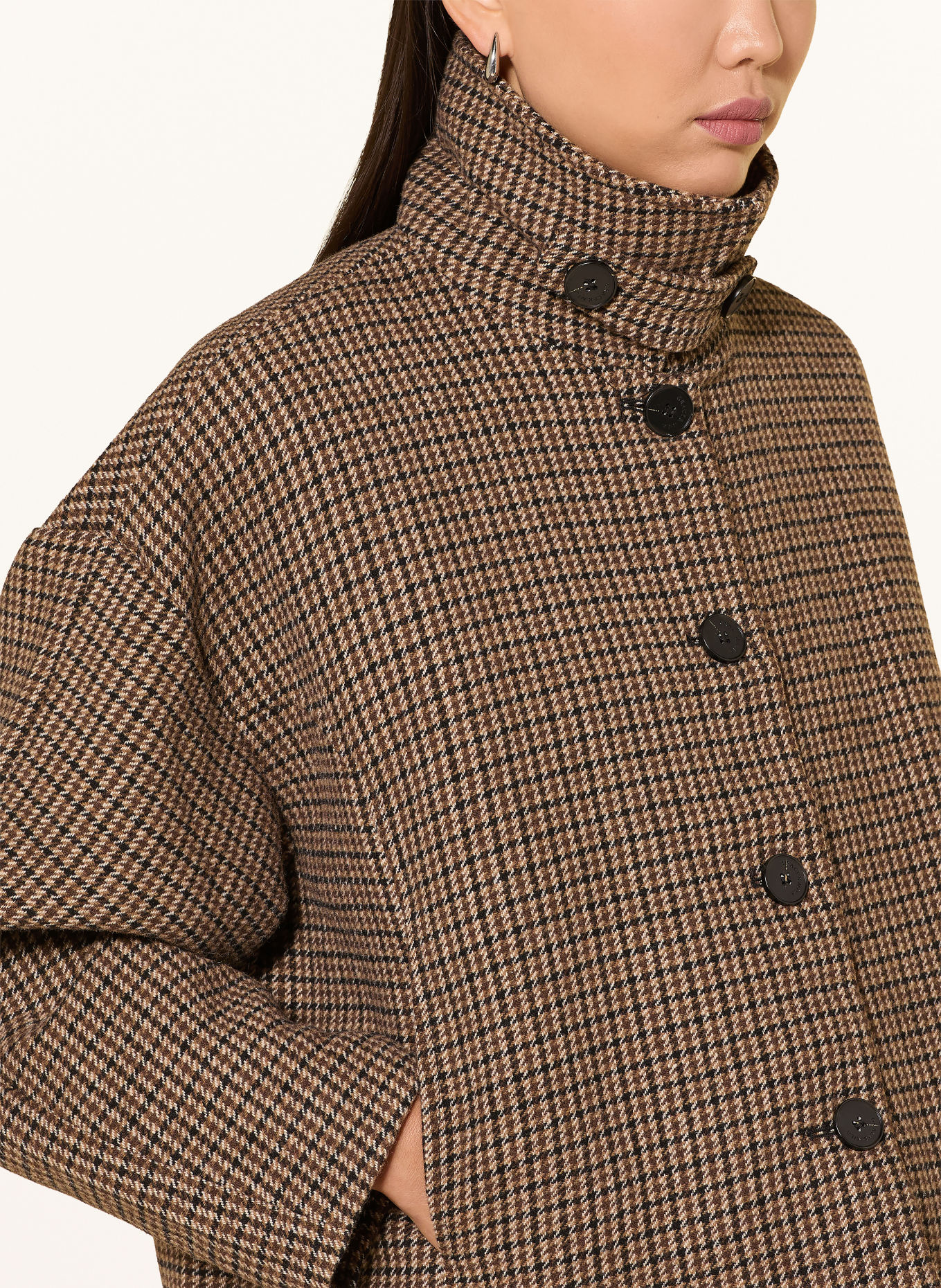 GRACE & MILA Veste boxy ARTHUR: MARRON / BEIGE / NOIR
