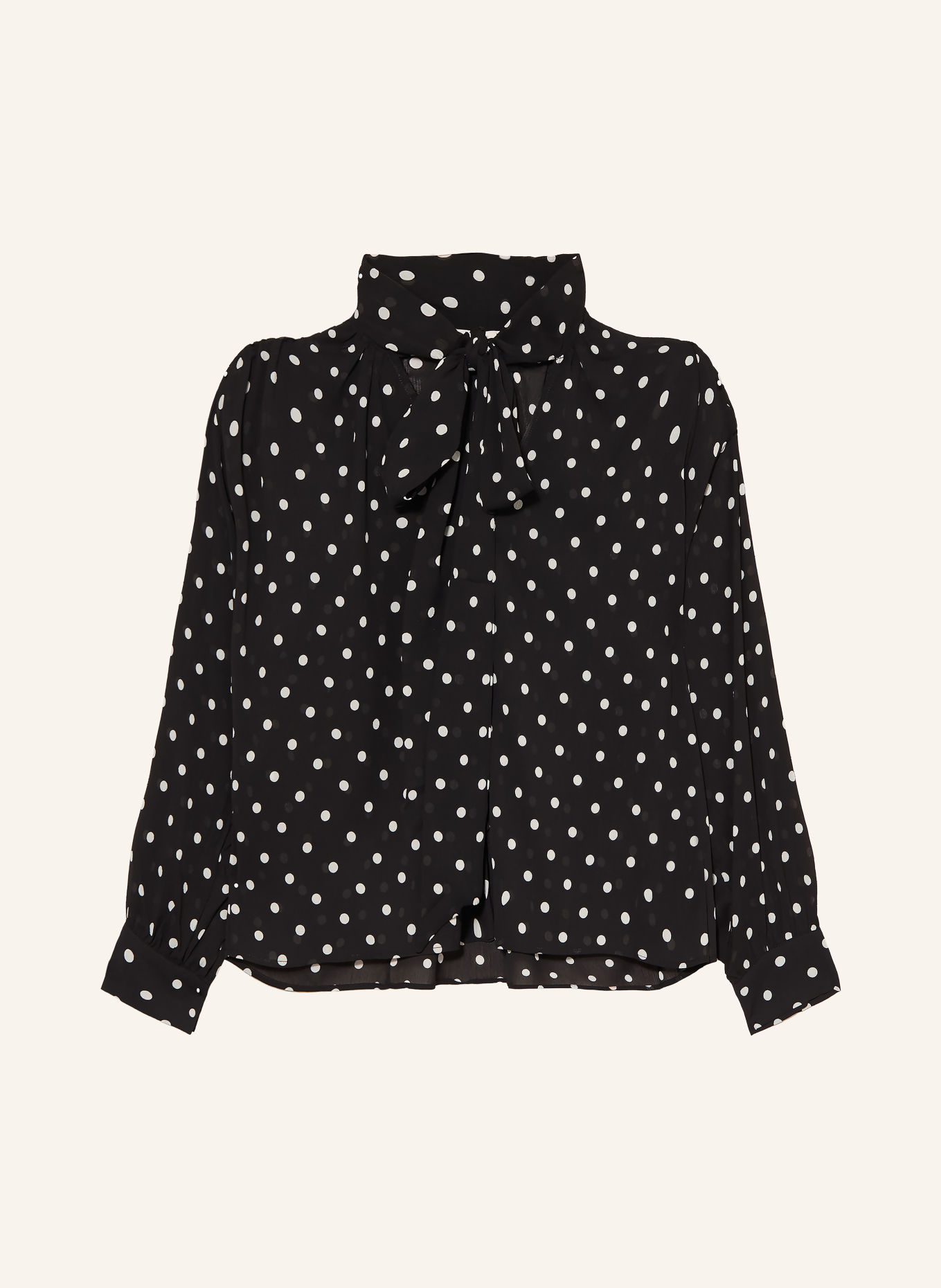 GRACE & MILA Strikblouse ANGELICA: ZWART / WIT