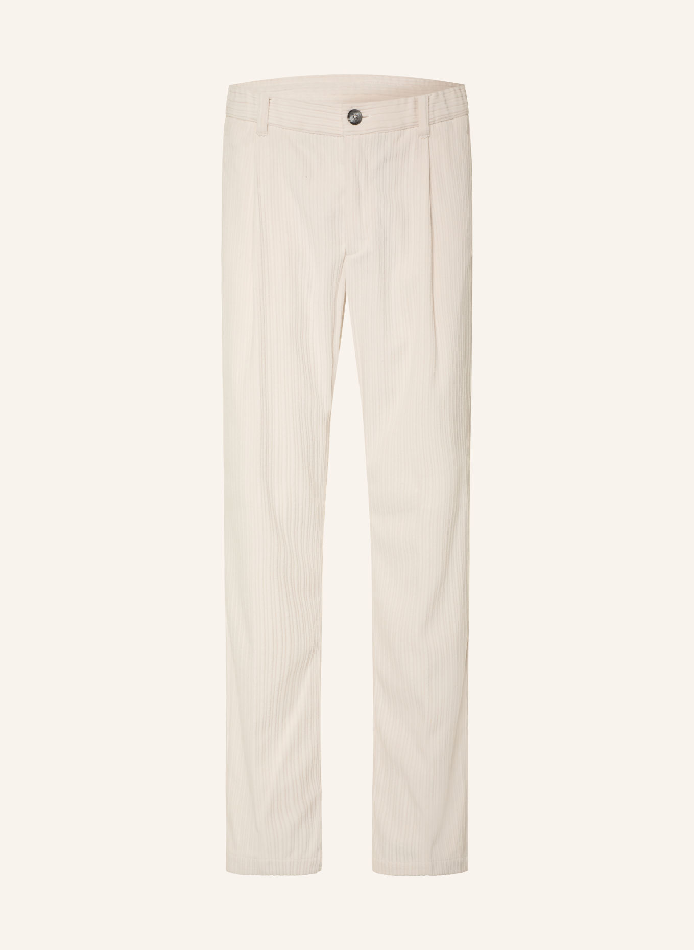HERNO Pantaloni din velur de cordon, croială regular: CREM