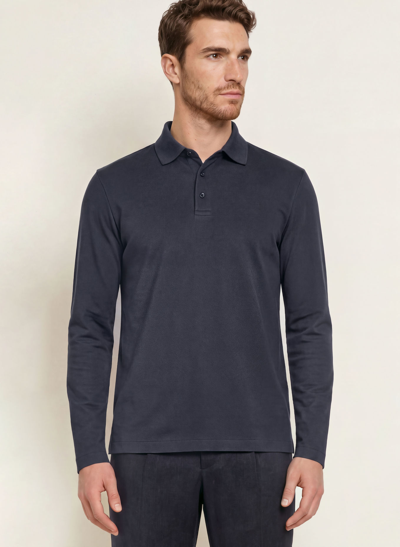 HERNO Jersey polo shirt: DARK BLUE
