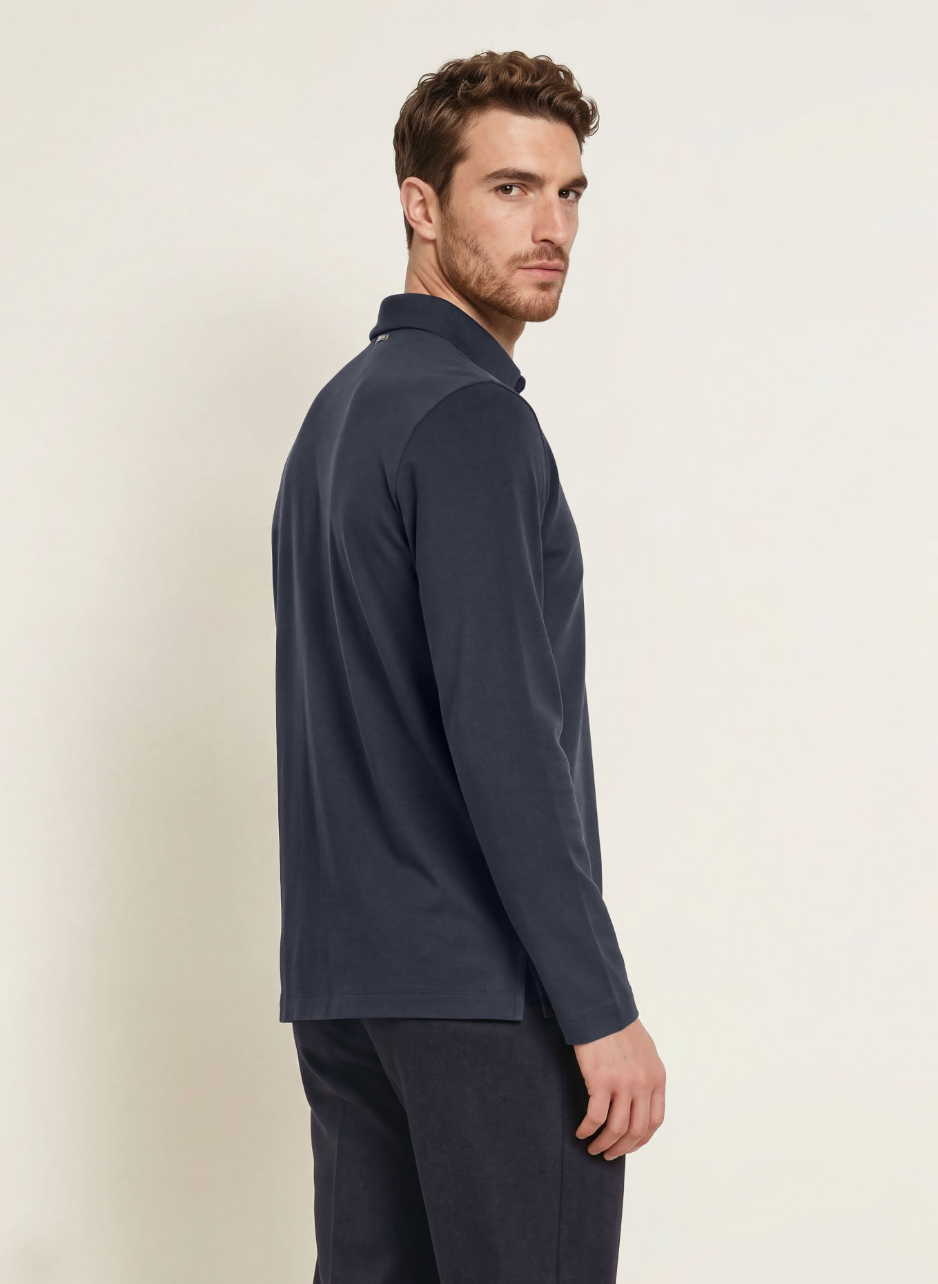 HERNO Jersey polo shirt: DARK BLUE