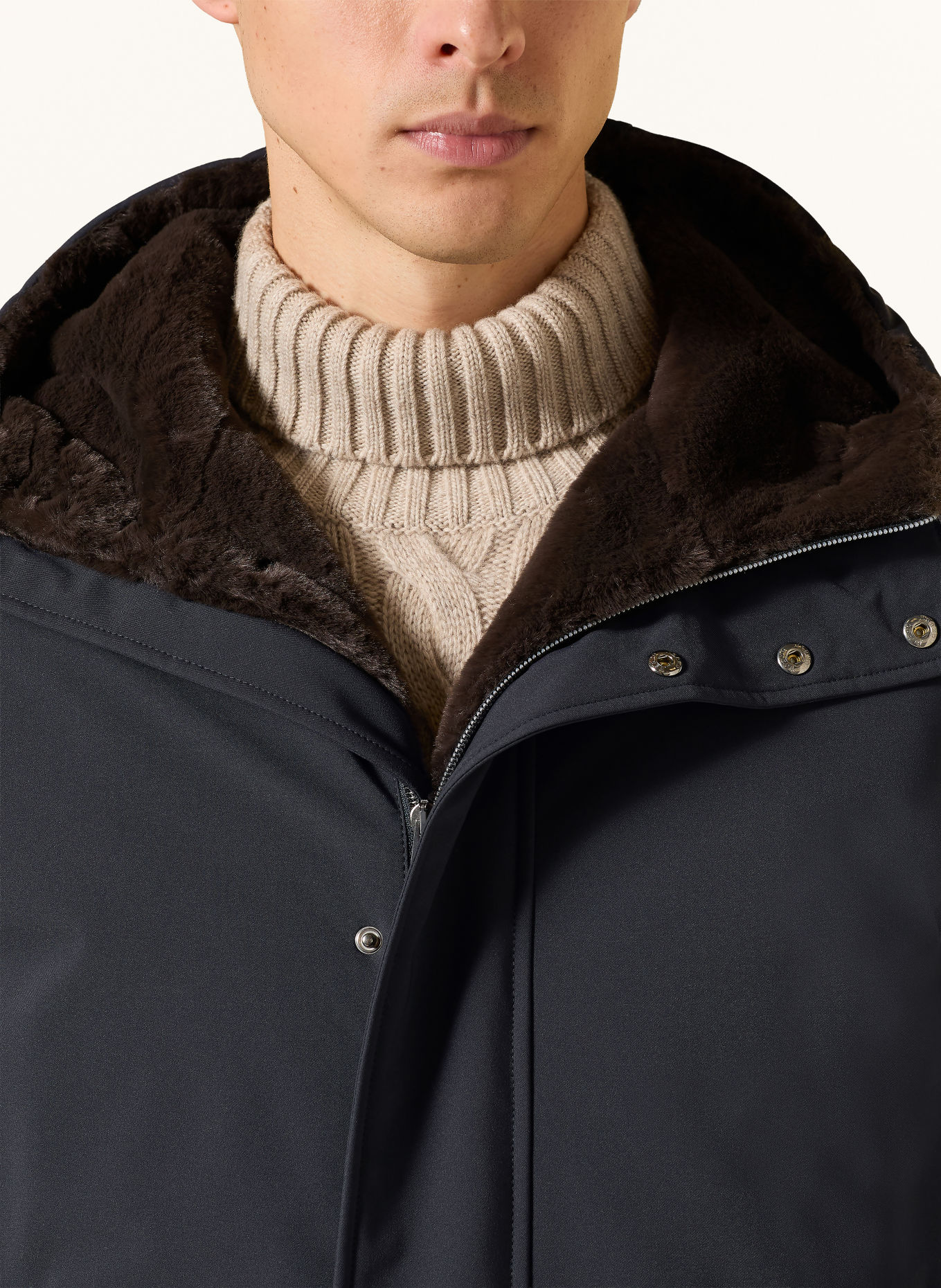 HERNO Parka: DONKERBLAUW