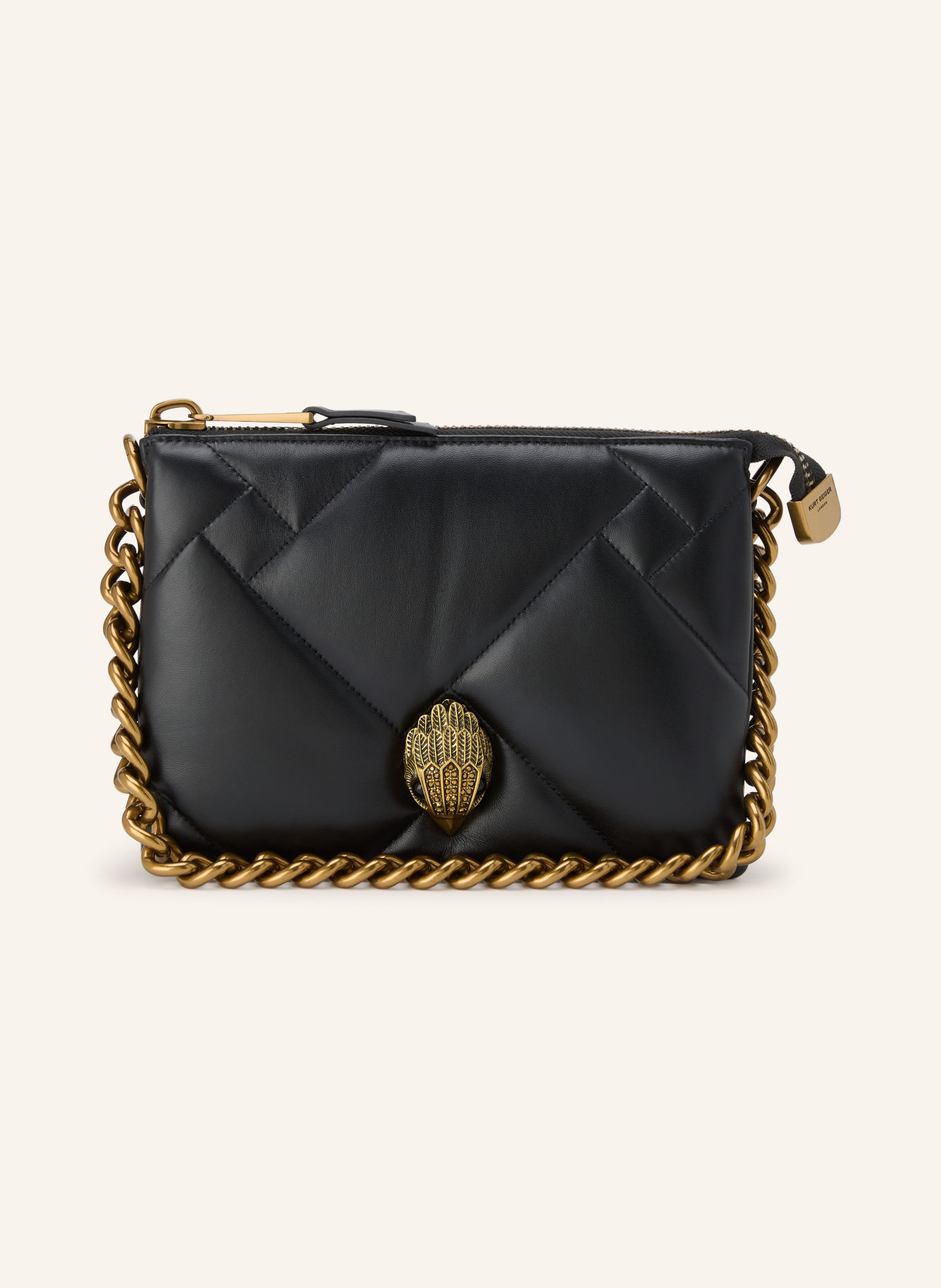 KURT GEIGER Handtasche KENSINGTON mit Schmucksteinen: SCHWARZ