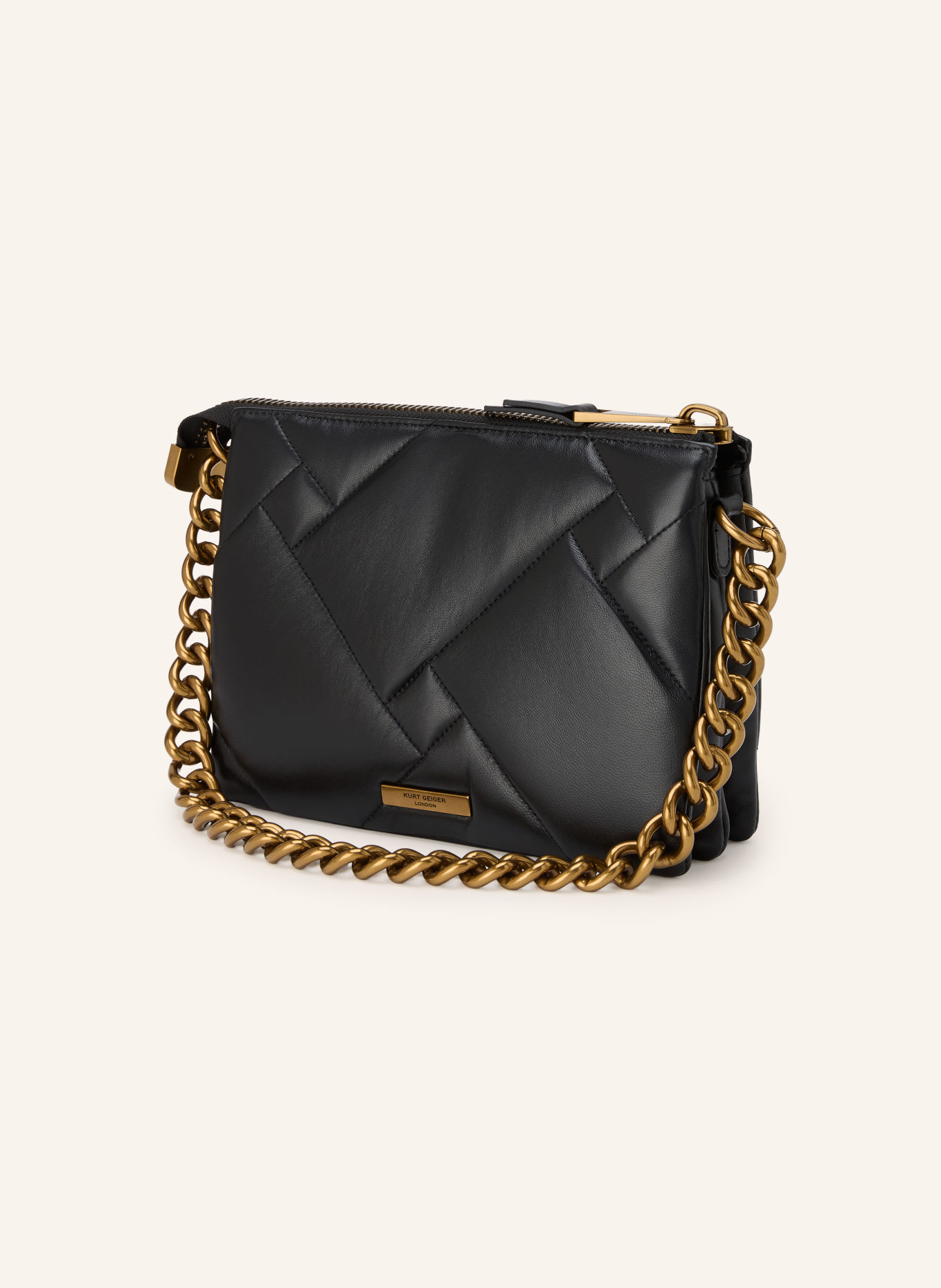 KURT GEIGER Handtasche KENSINGTON mit Schmucksteinen: SCHWARZ