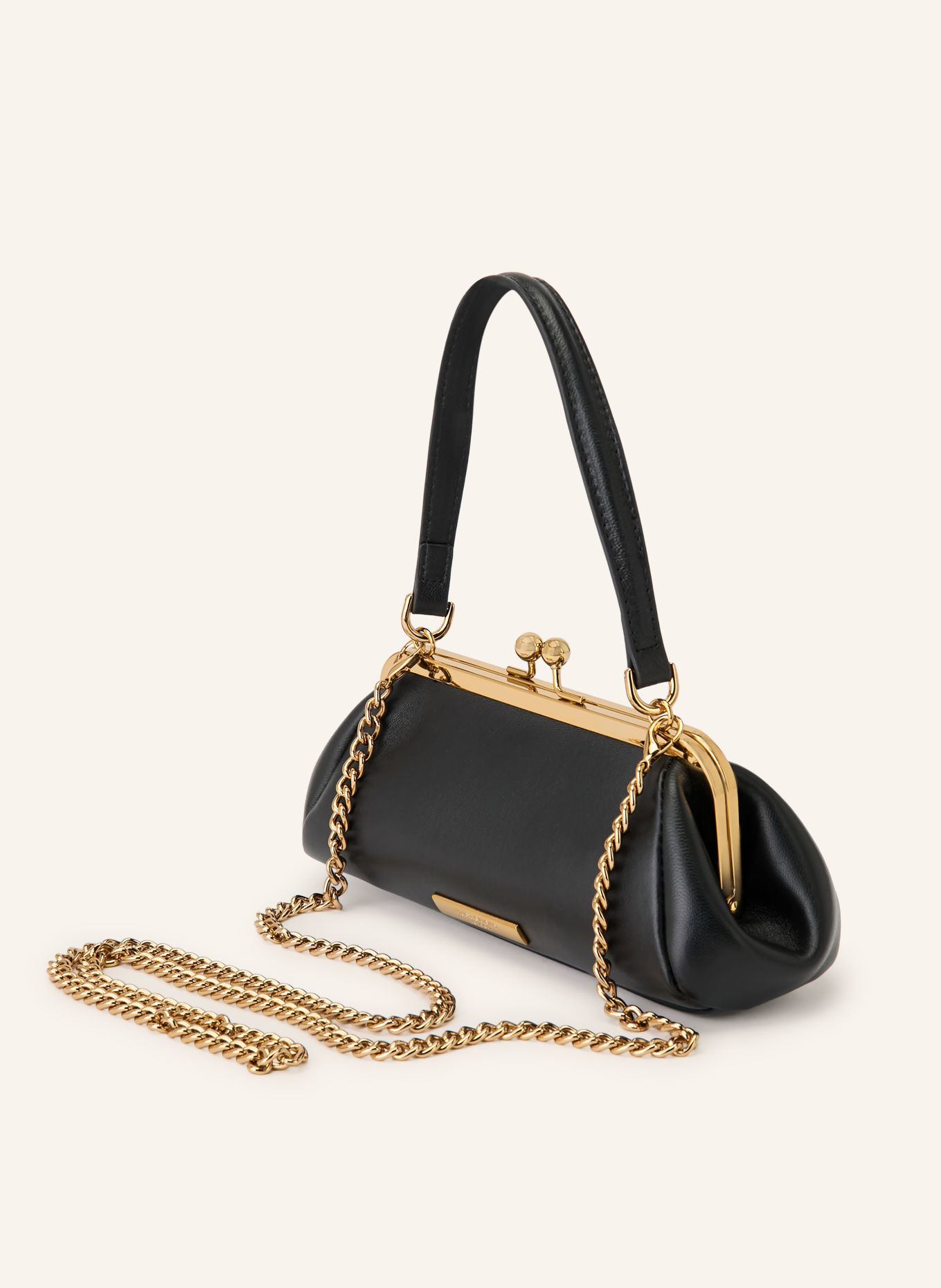 KURT GEIGER KENSINGTON XS Handbag with Rhinestones: BLACK / GOLD