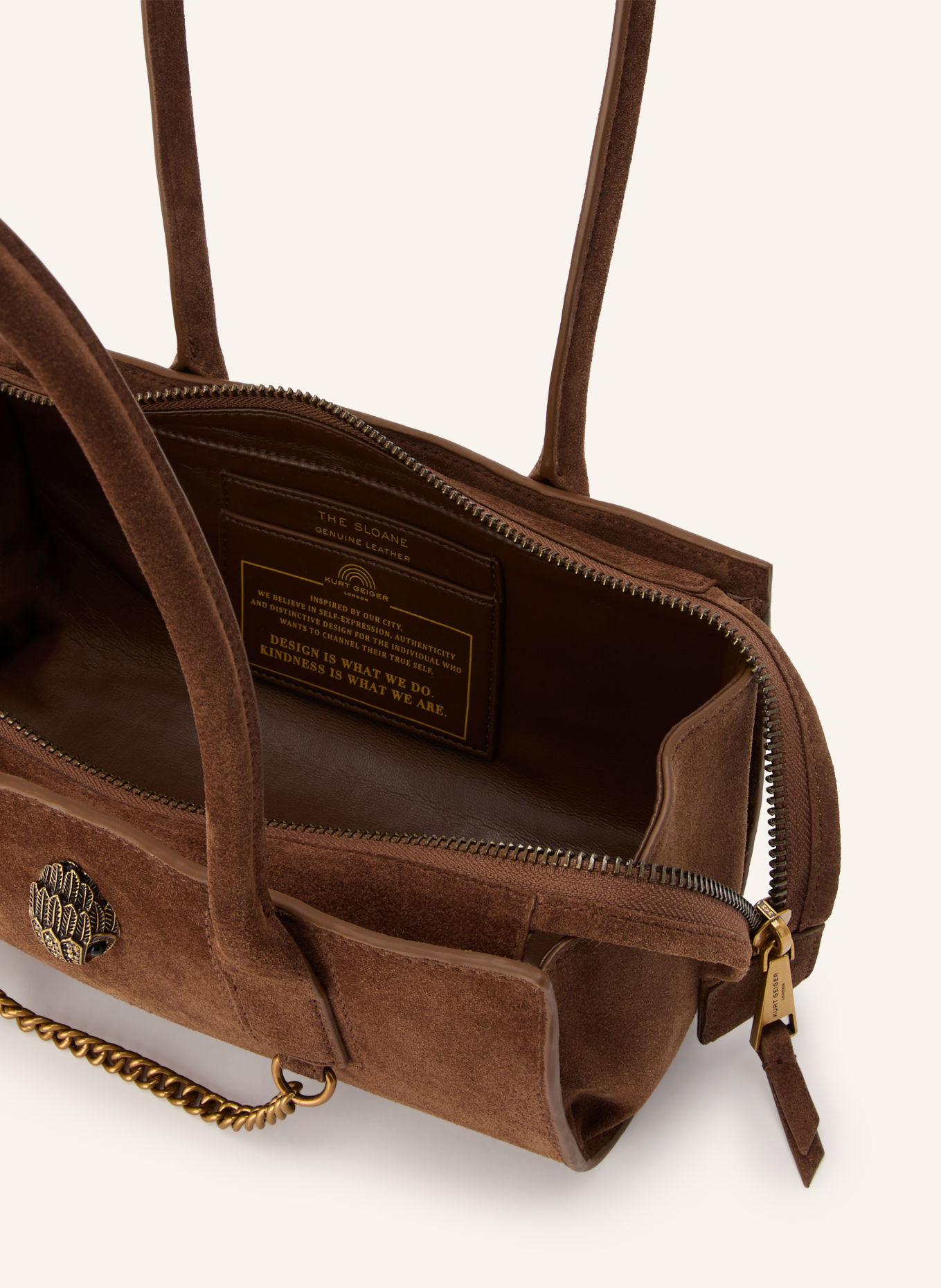 KURT GEIGER Schultertasche SLOANE: BRAUN