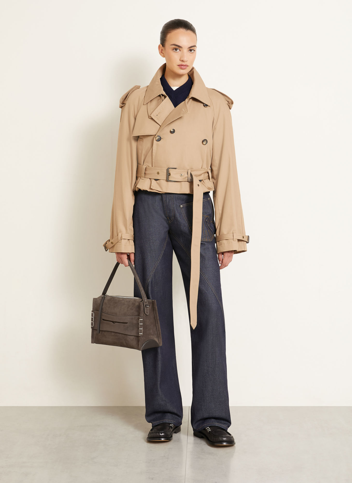 JW ANDERSON Loafers Handbag MEDIUM: DARK BROWN / SILVER