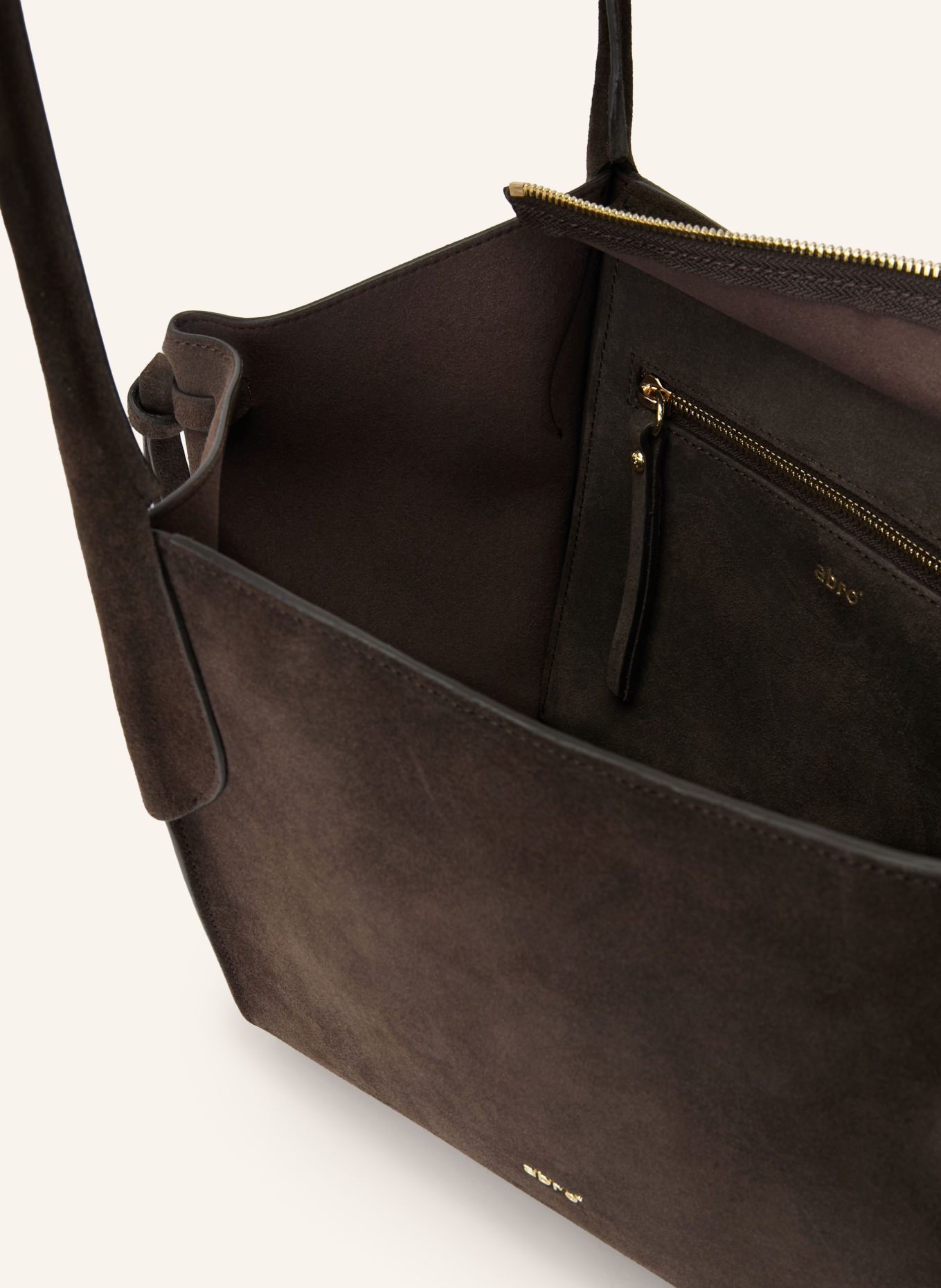 abro Shoppers VIBE SMALL: MARRON FONCÉ / GOUD