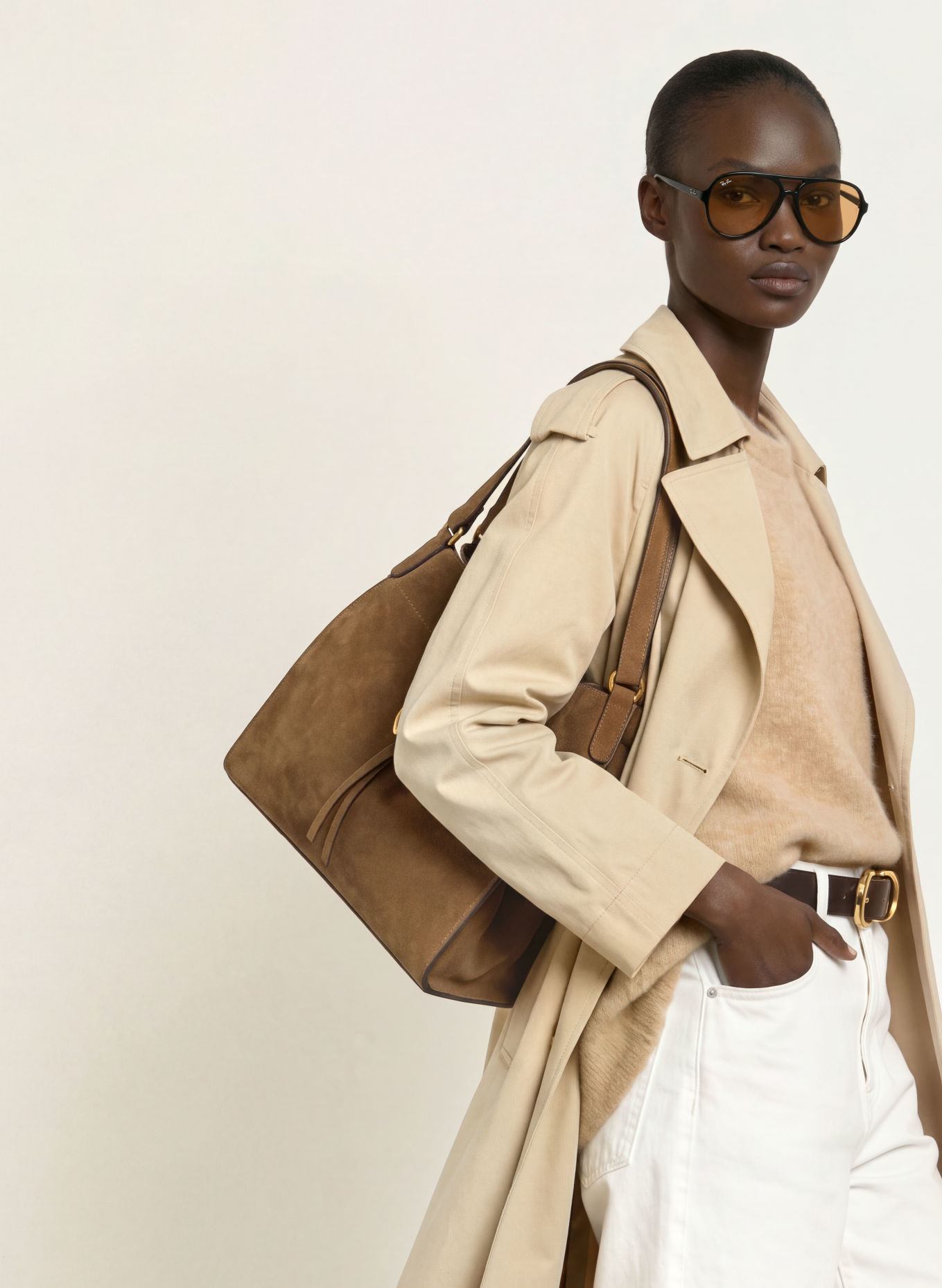 abro TEMI Shoppers: KHAKI / GOLD