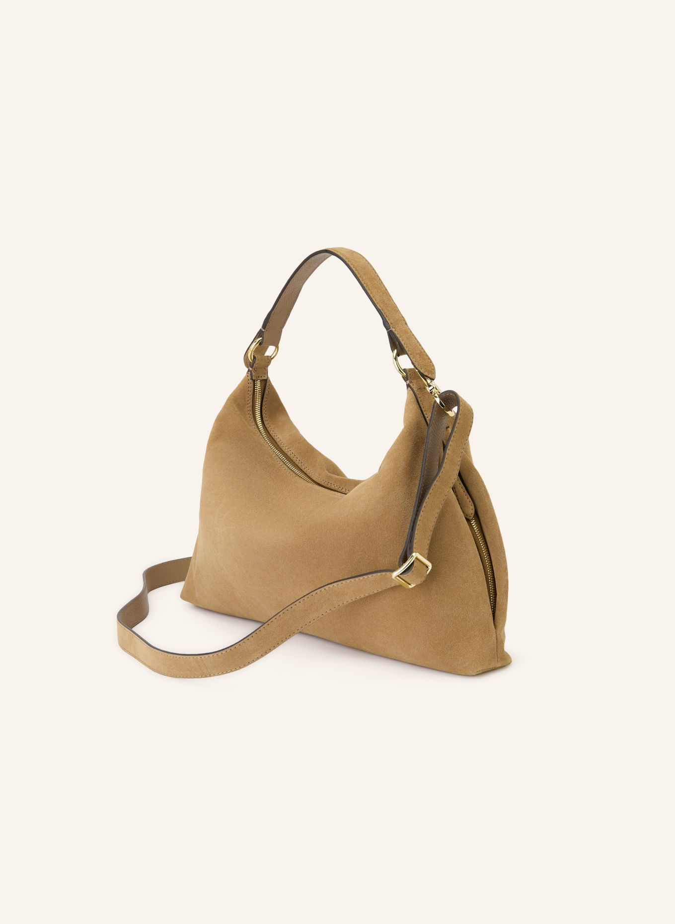 abro ALL IN ONE SMALL Bucket bag: LIGHT BROWN / GOLD