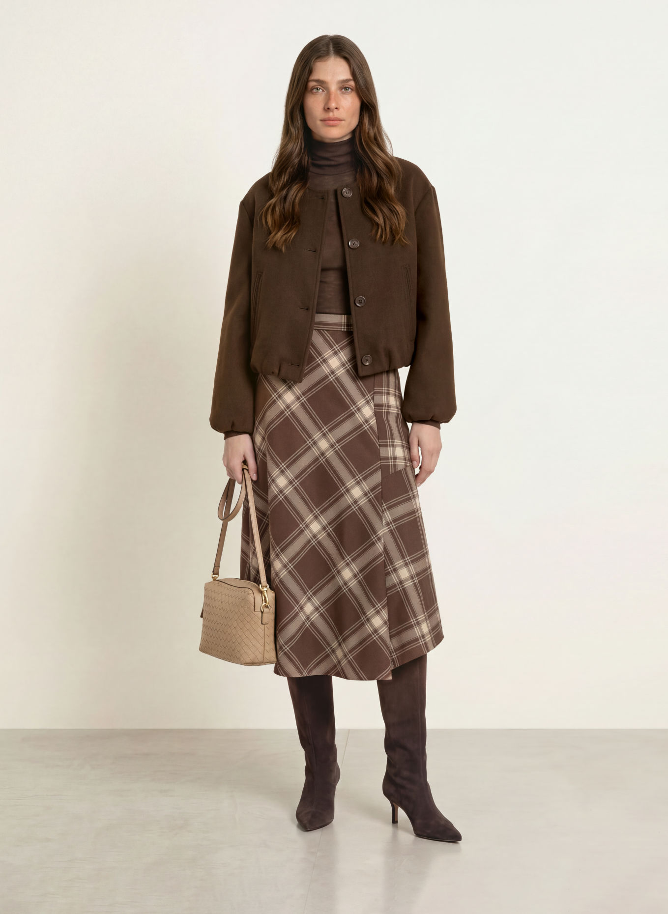 abro KAIA Crossbody Bag: TAUPE / GOLD