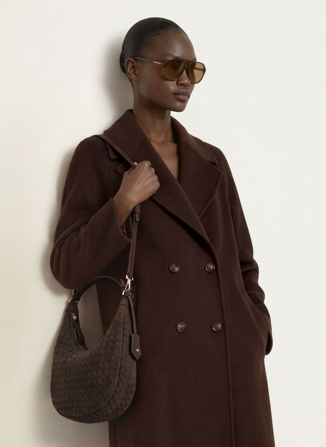 abro NANA MINI Bucket bag: DARK BROWN / GOLD