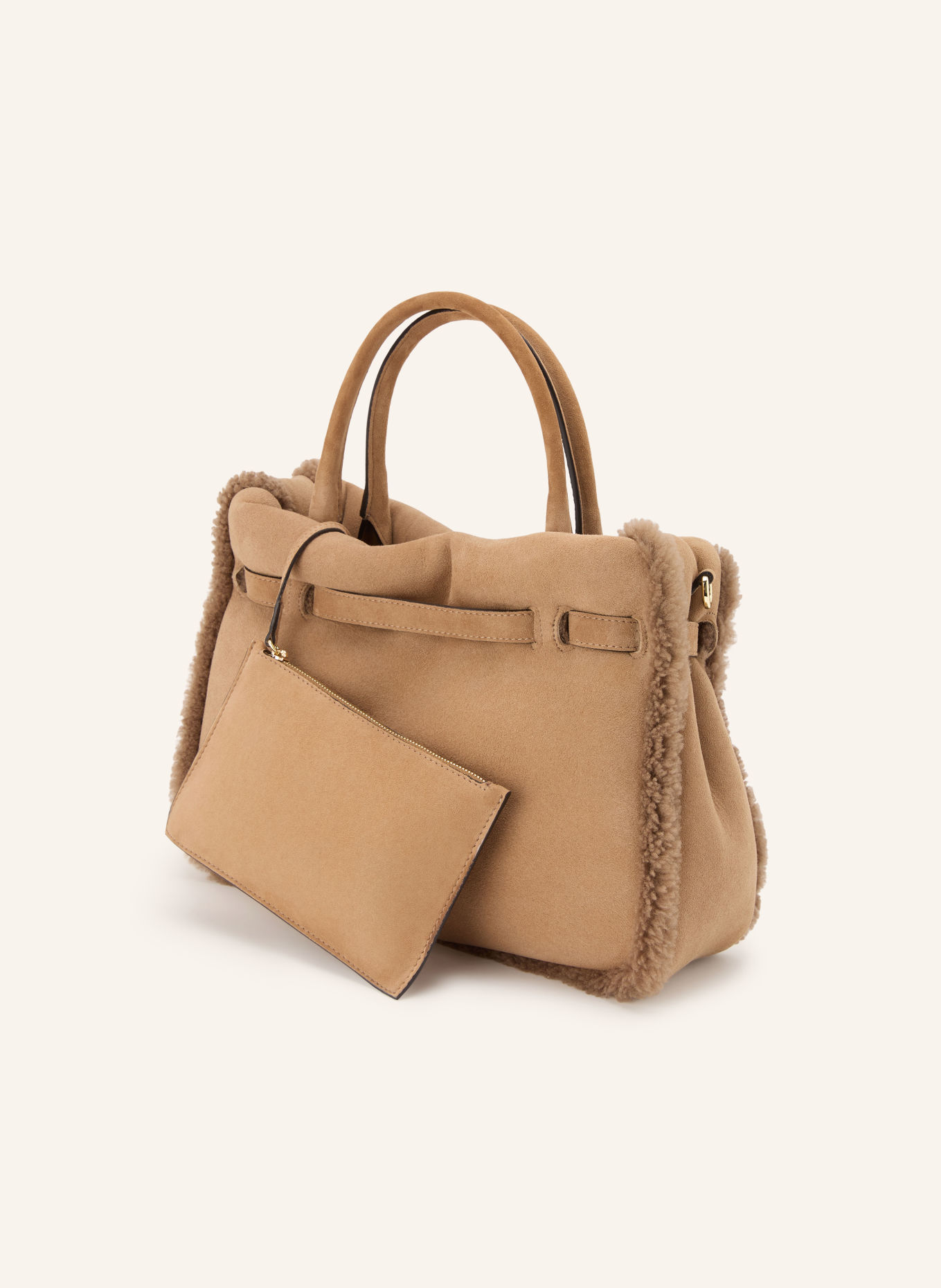 abro Handtasche JILL mit Pouch: HELLBRAUN