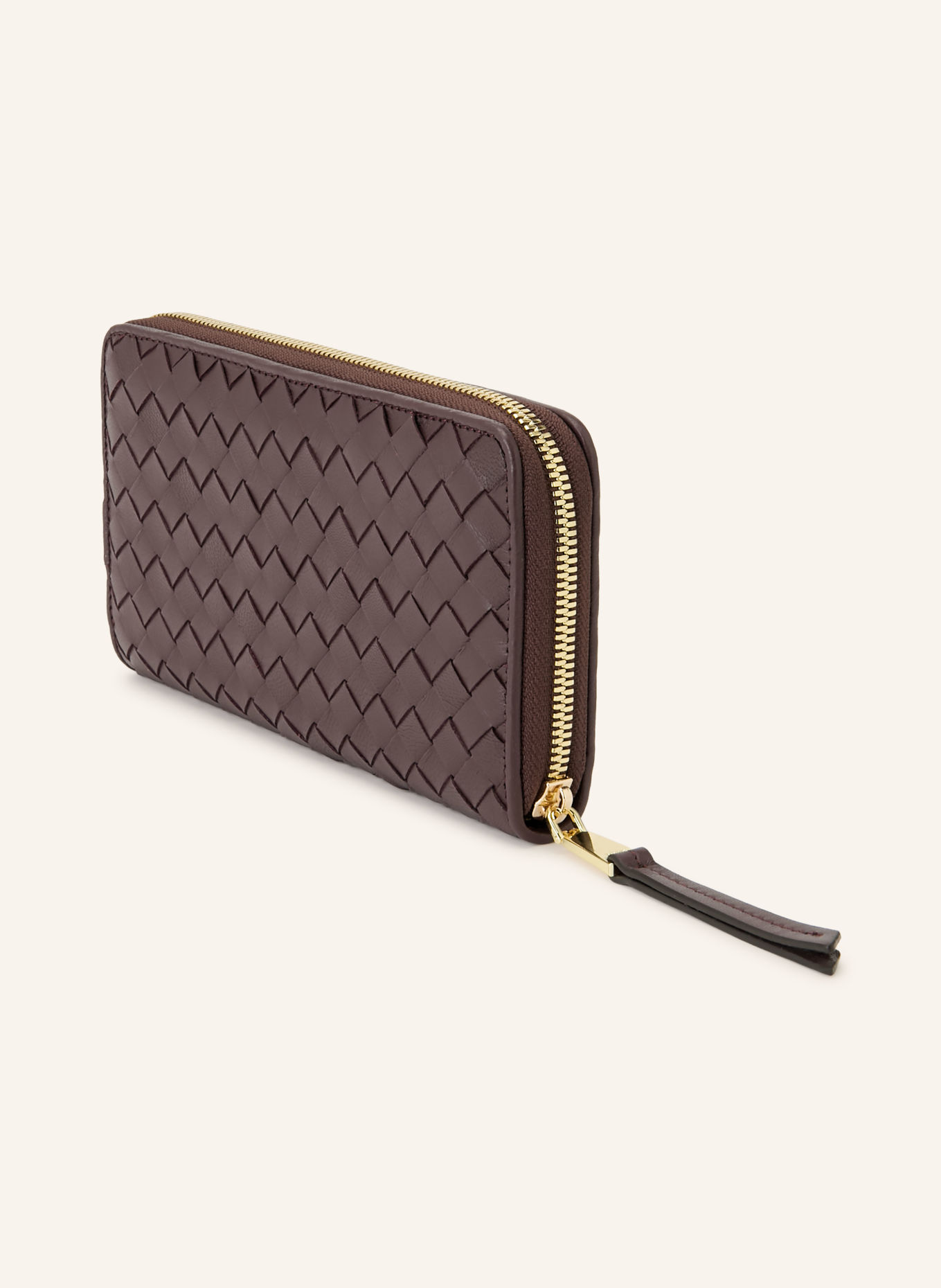 abro Portefeuille: MARRON FONCÉ / OR