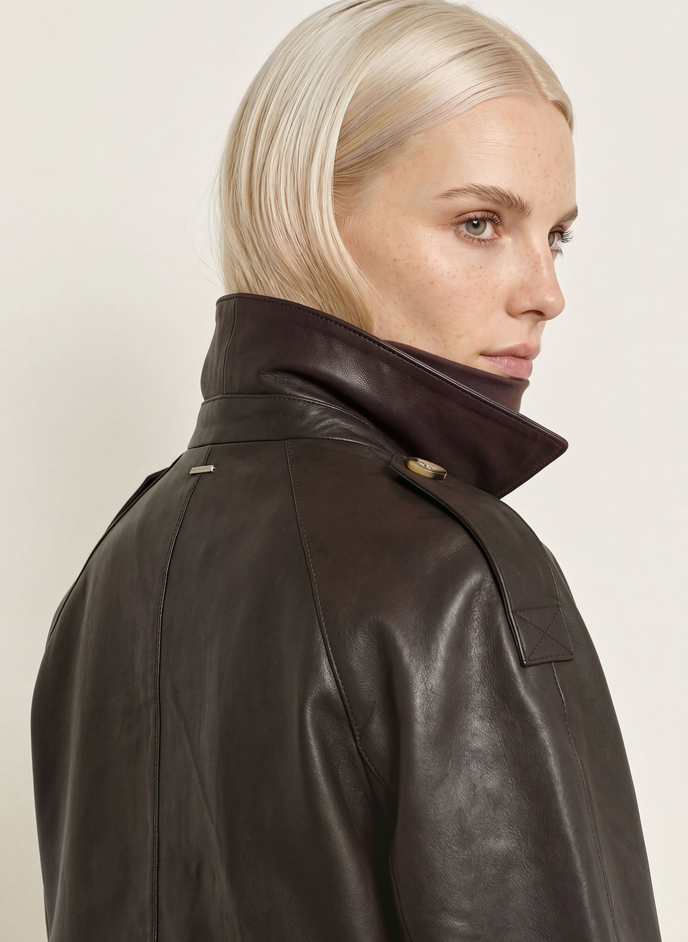 RINO & PELLE Leren jas: MARRON FONCÉ
