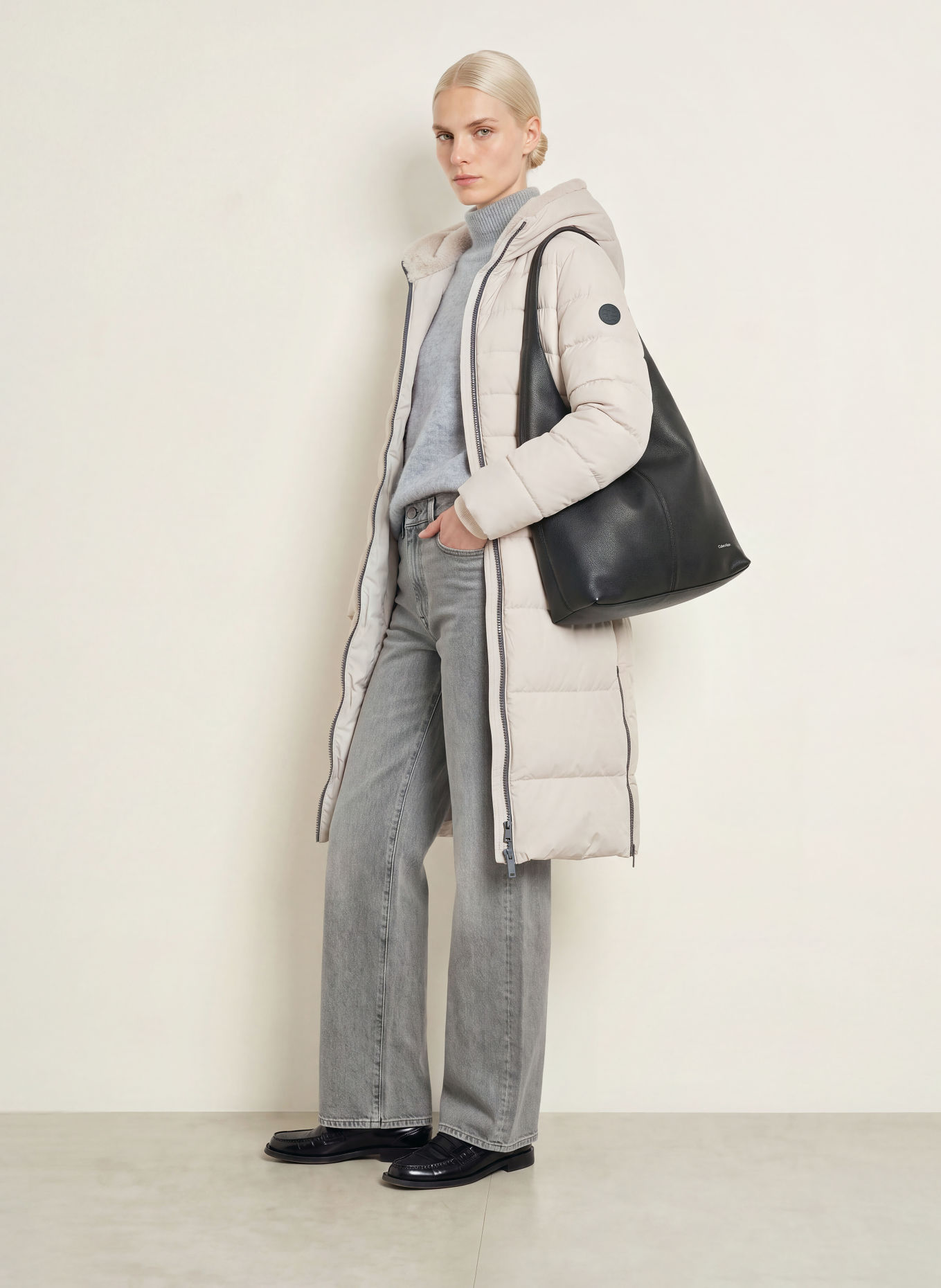 RINO & PELLE Quilted coat KEILAFUR: CREAM