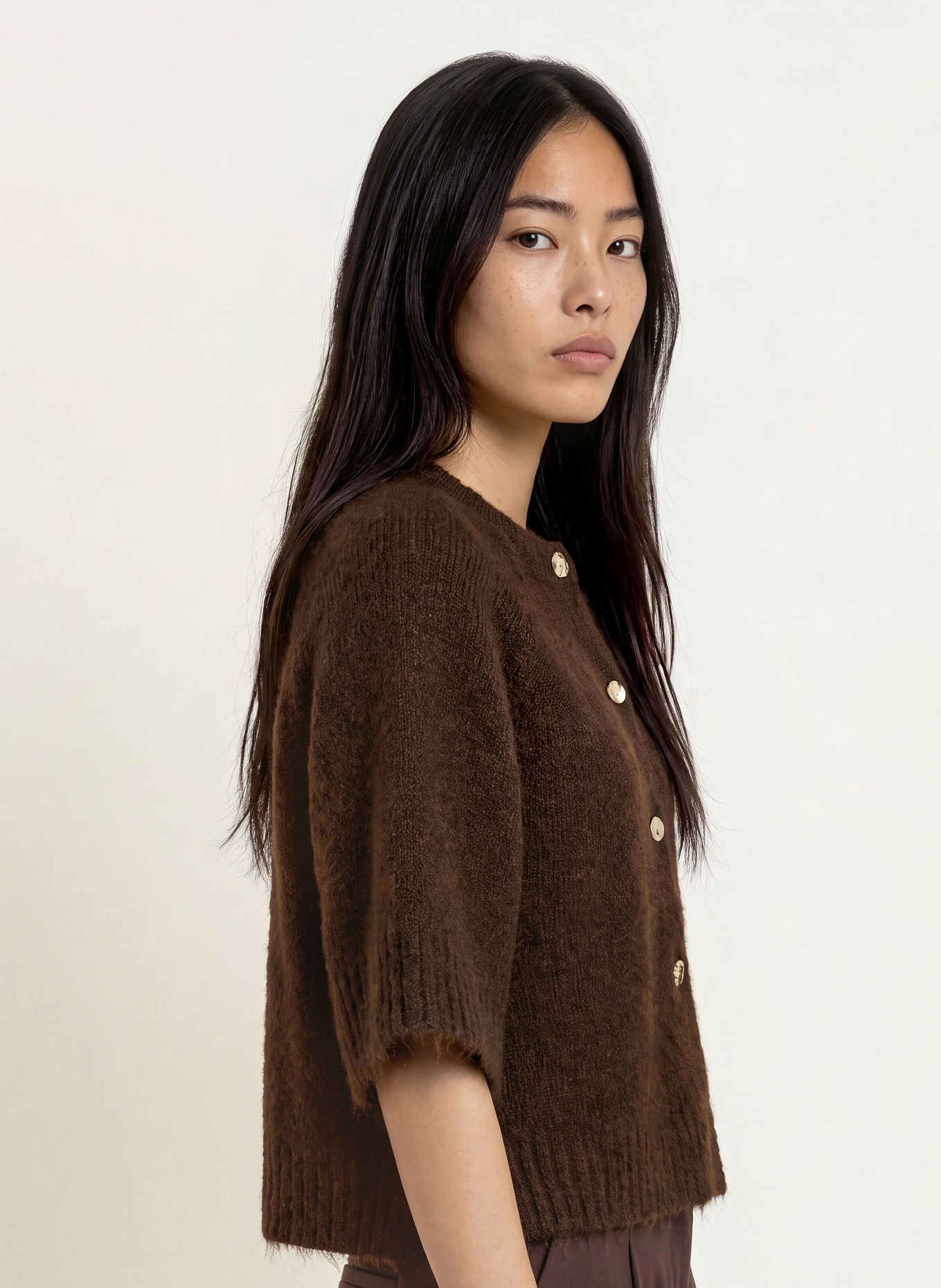 RINO & PELLE Strickjacke ELCO: BRAUN