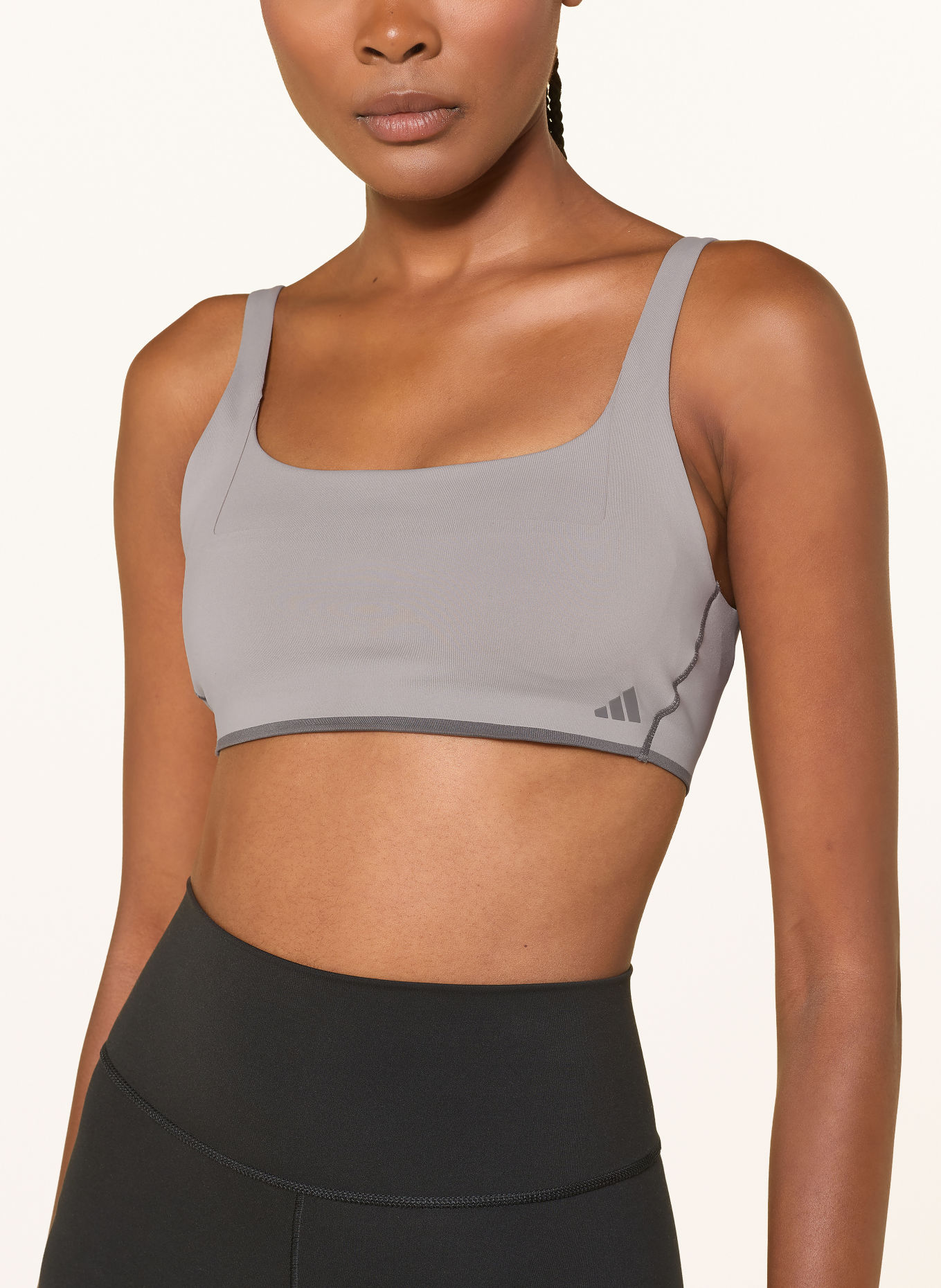 adidas Sport-bh ENTIRE OPTIMAL: LICHTGRIJS / GRIJS