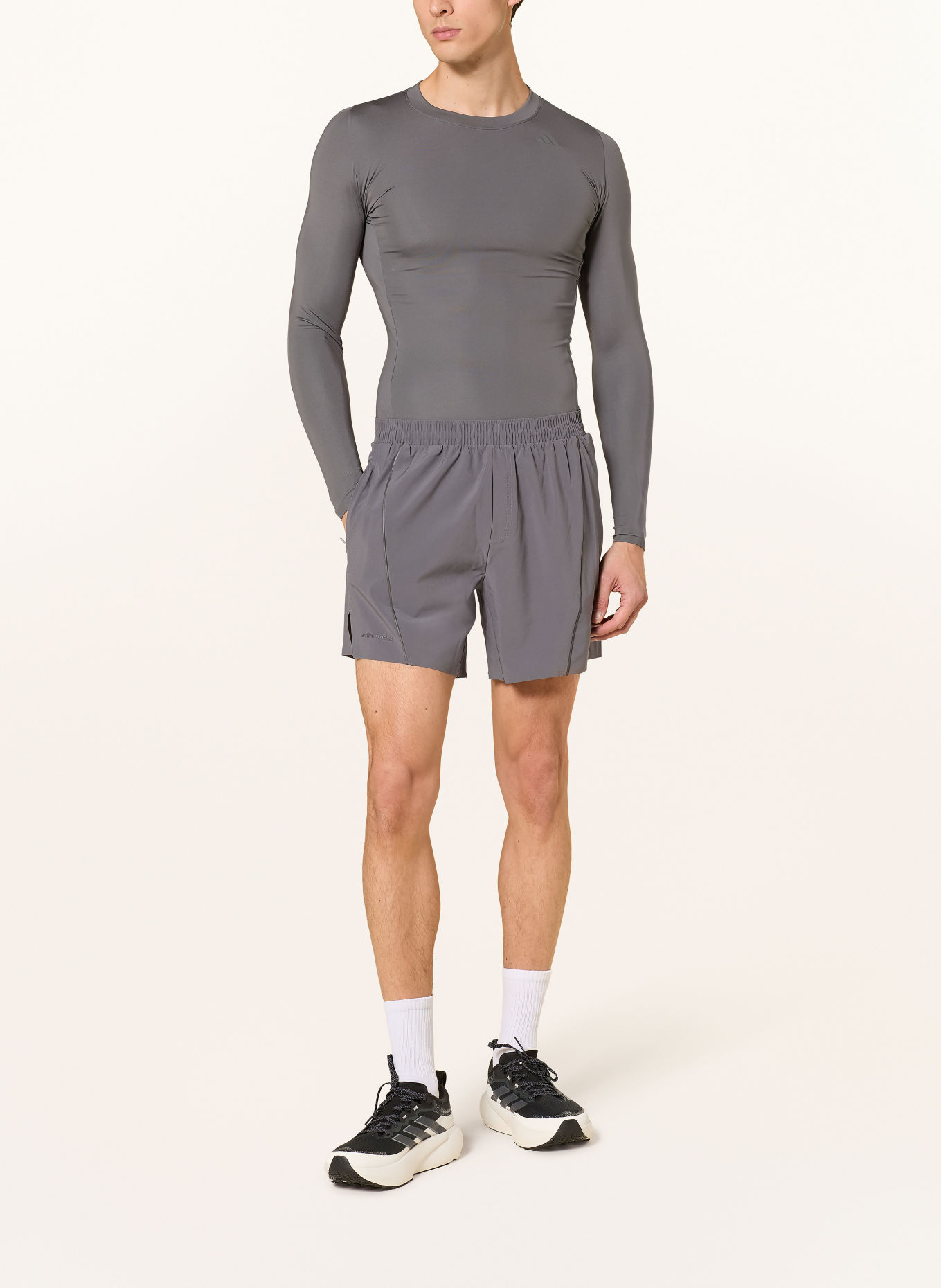 adidas 2-in-1 trainingsshort ADIDAS X ENTIRE STUDIOS D4T: GRIJS