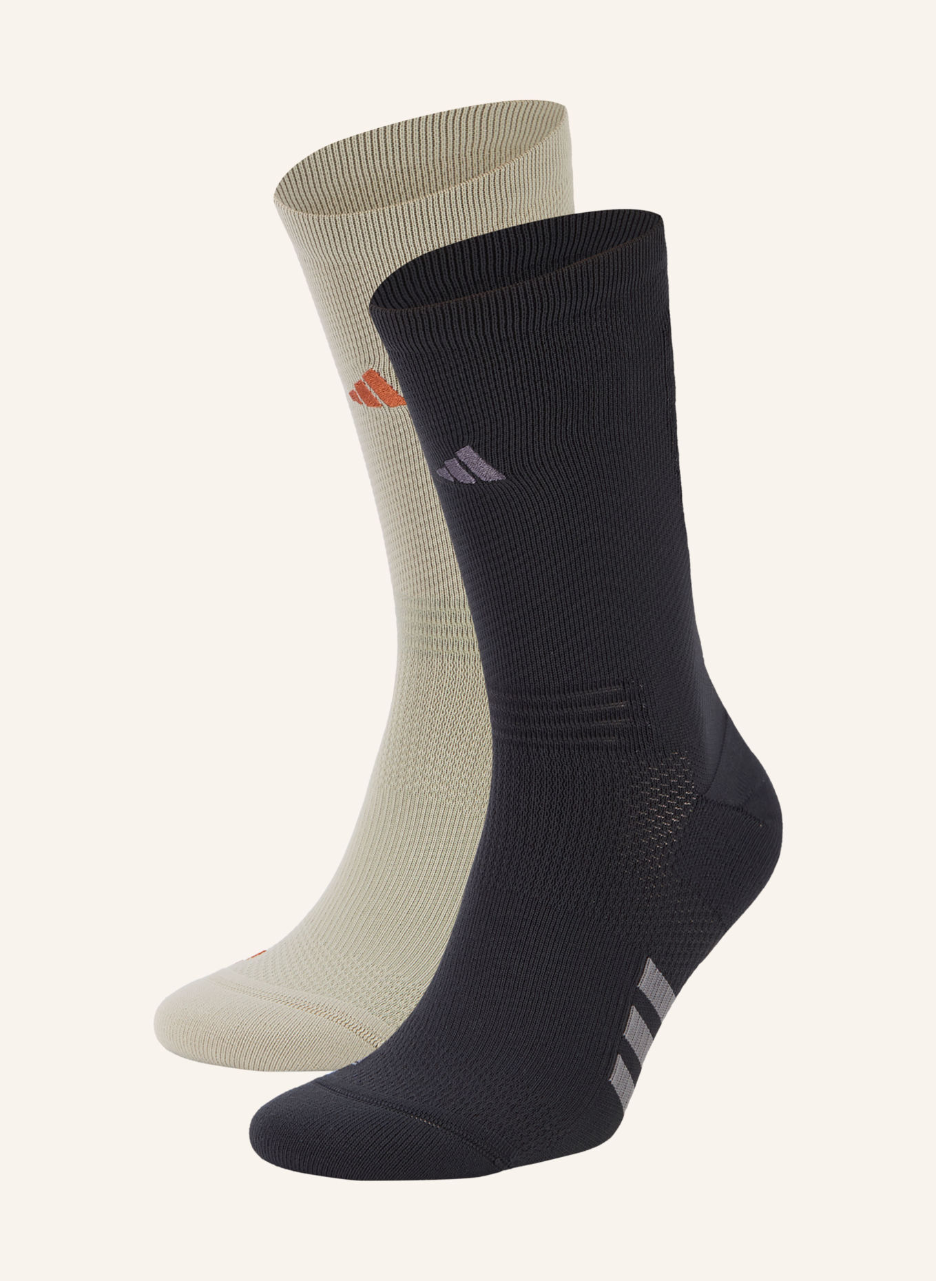 adidas Set van 2 Sportsokken ADIDAS X ENTIRE STUDIOS REGULAR: ZWART / GRIJS / DONKERORANJE