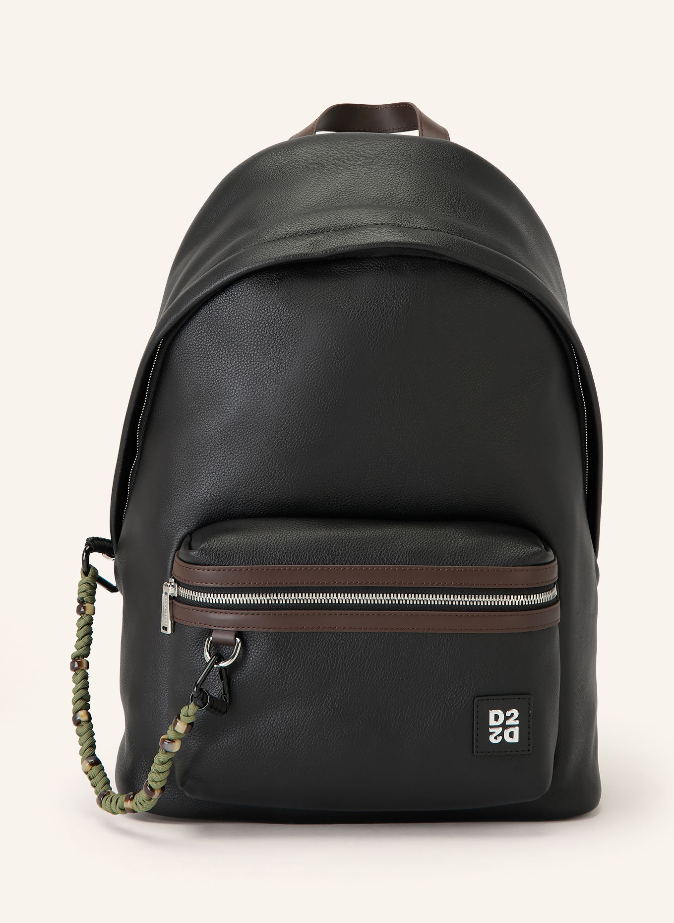 DSQUARED2 Ryggsäck: SVART / SILVER / MÖRKBRUN