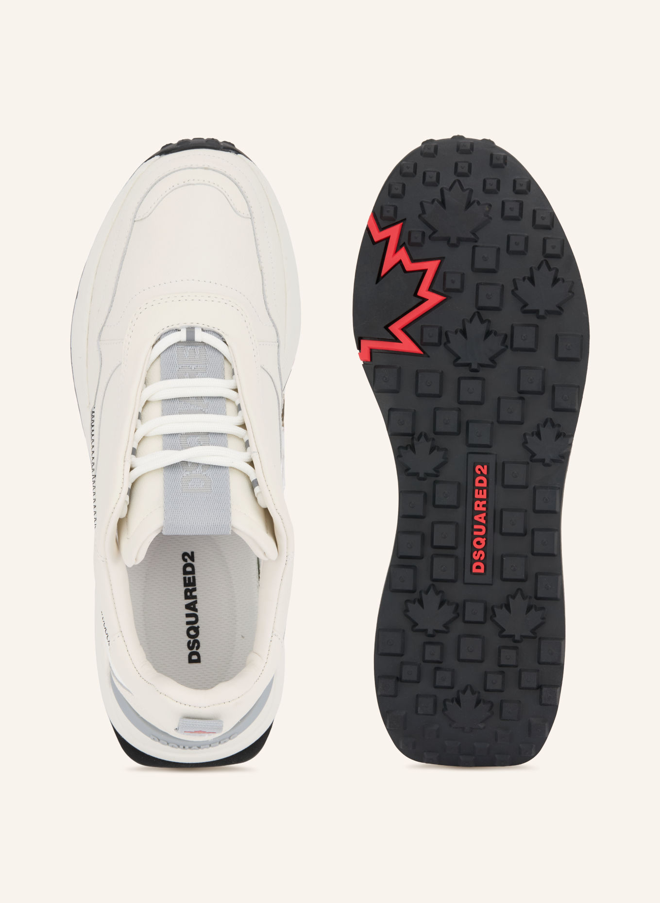 DSQUARED2 Sneaker: ECRU / HELLGRAU