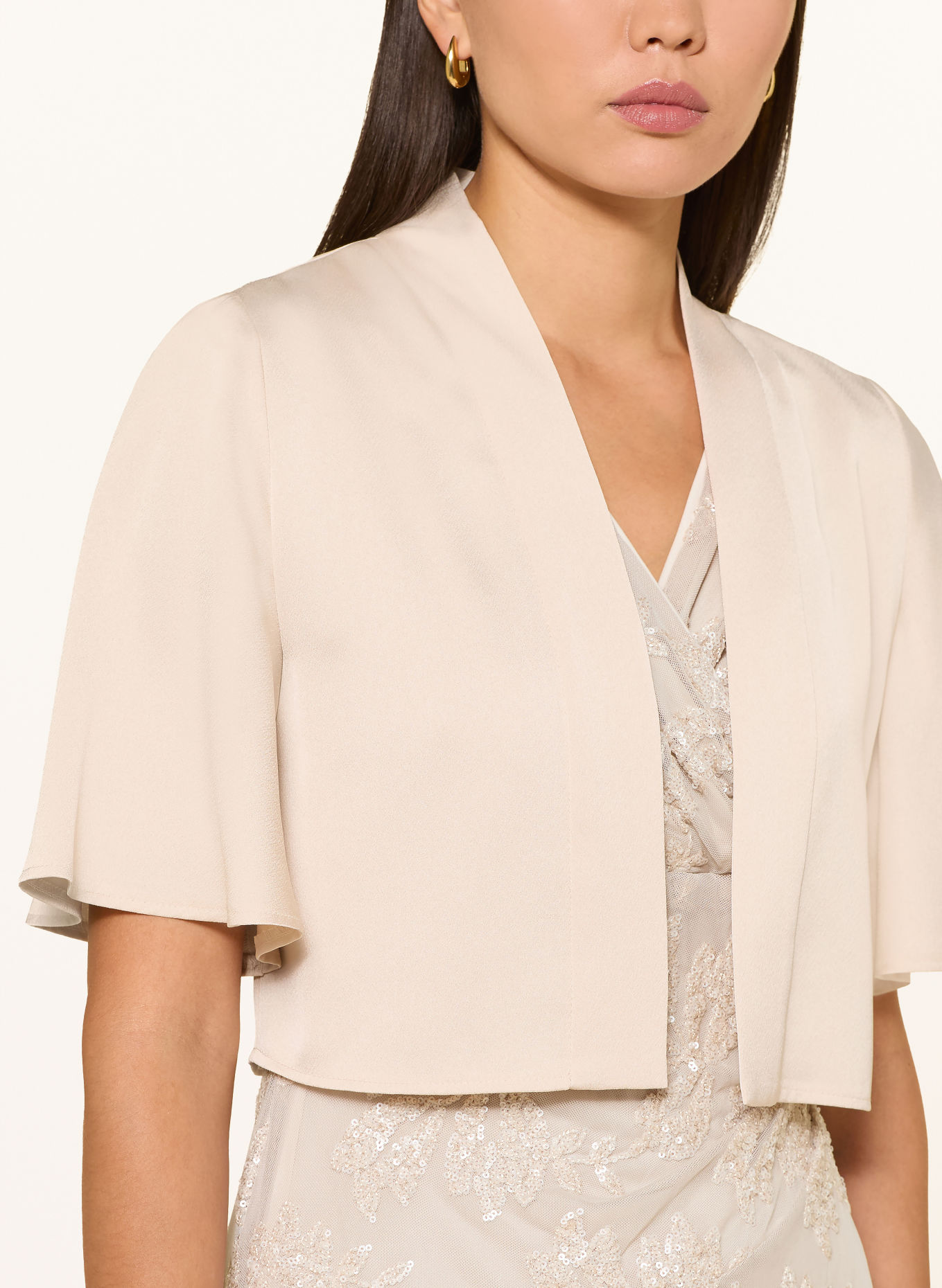 SWING Bolero i satin: CREME