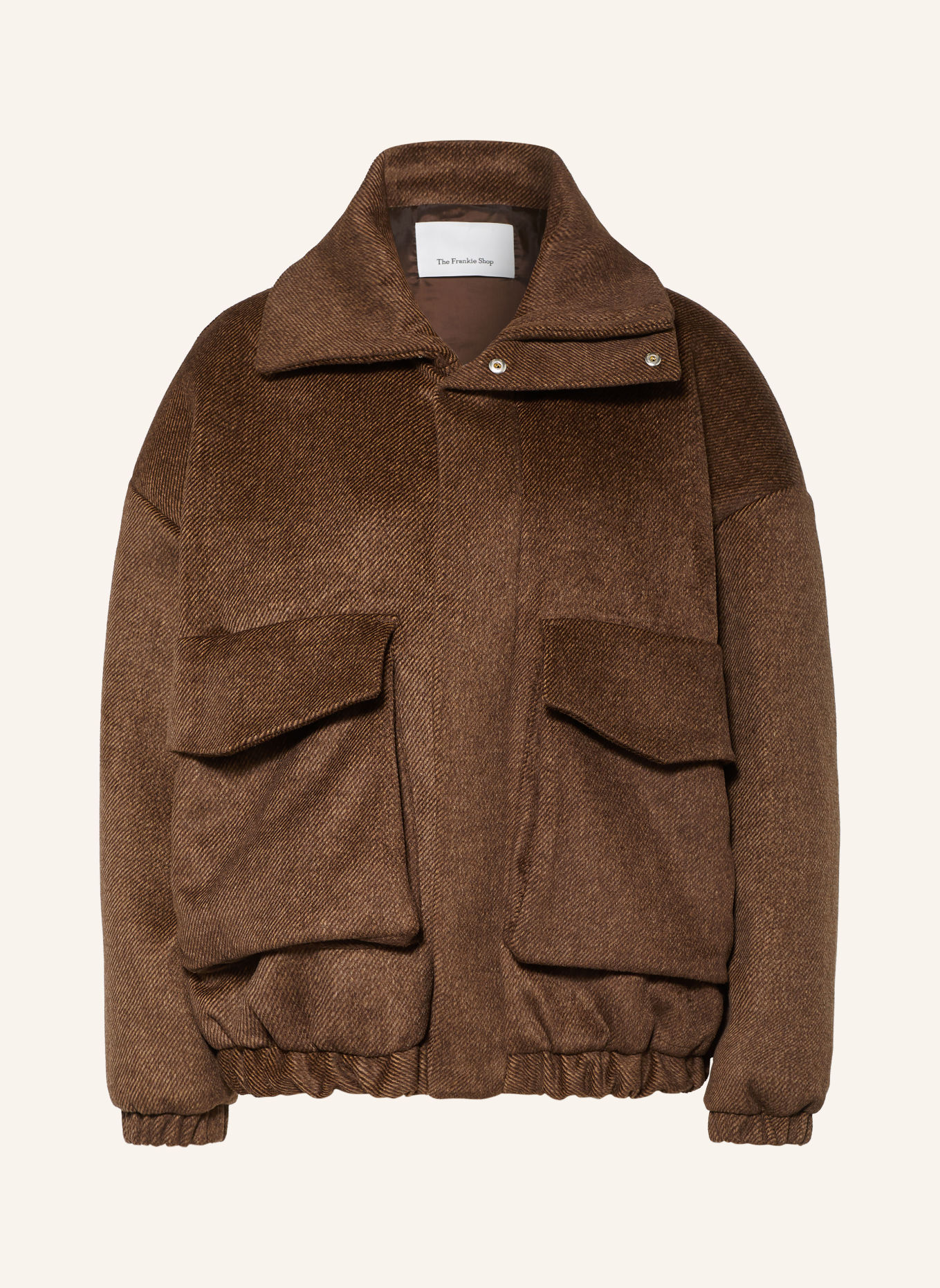 The Frankie Shop ELLE Oversized Jacket: BROWN