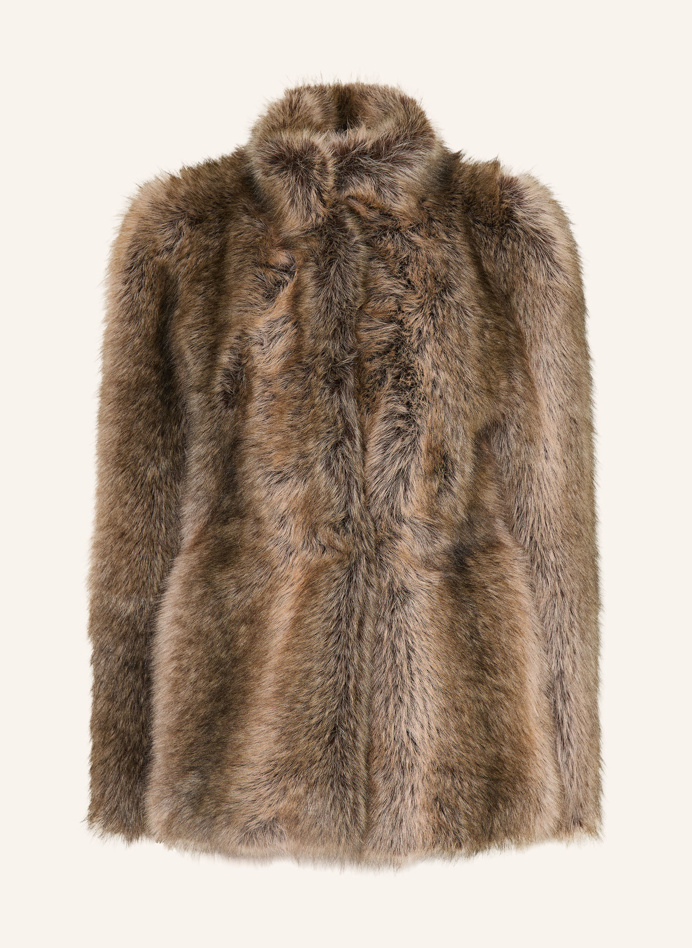 The Frankie Shop Kunstfell-Jacke DENIA: BEIGE / SCHWARZ