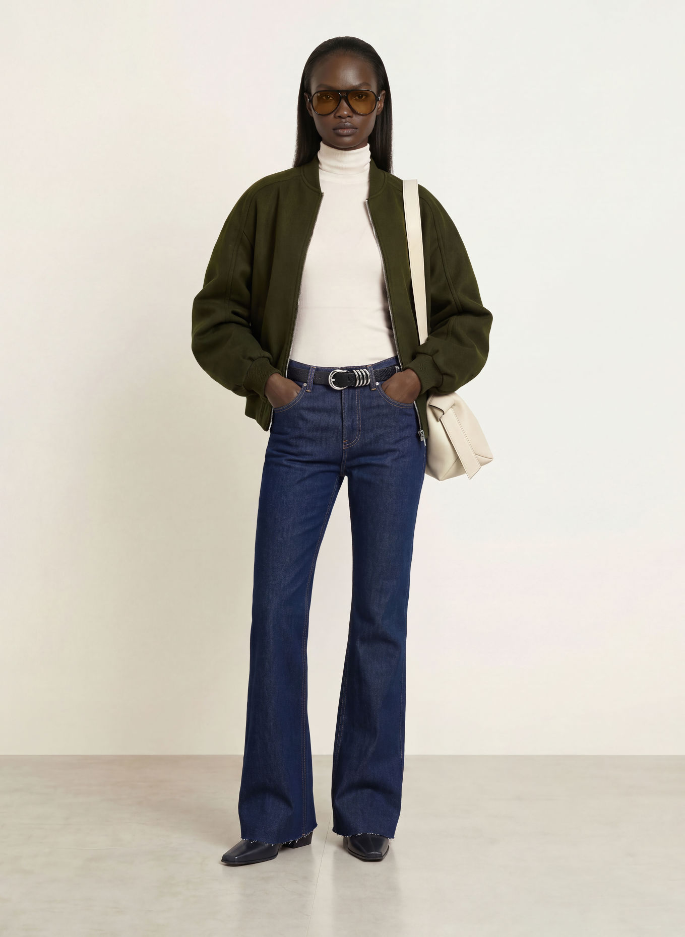 The Frankie Shop Oversized-Blousonjakke ELINOR: MØRKEGRØN