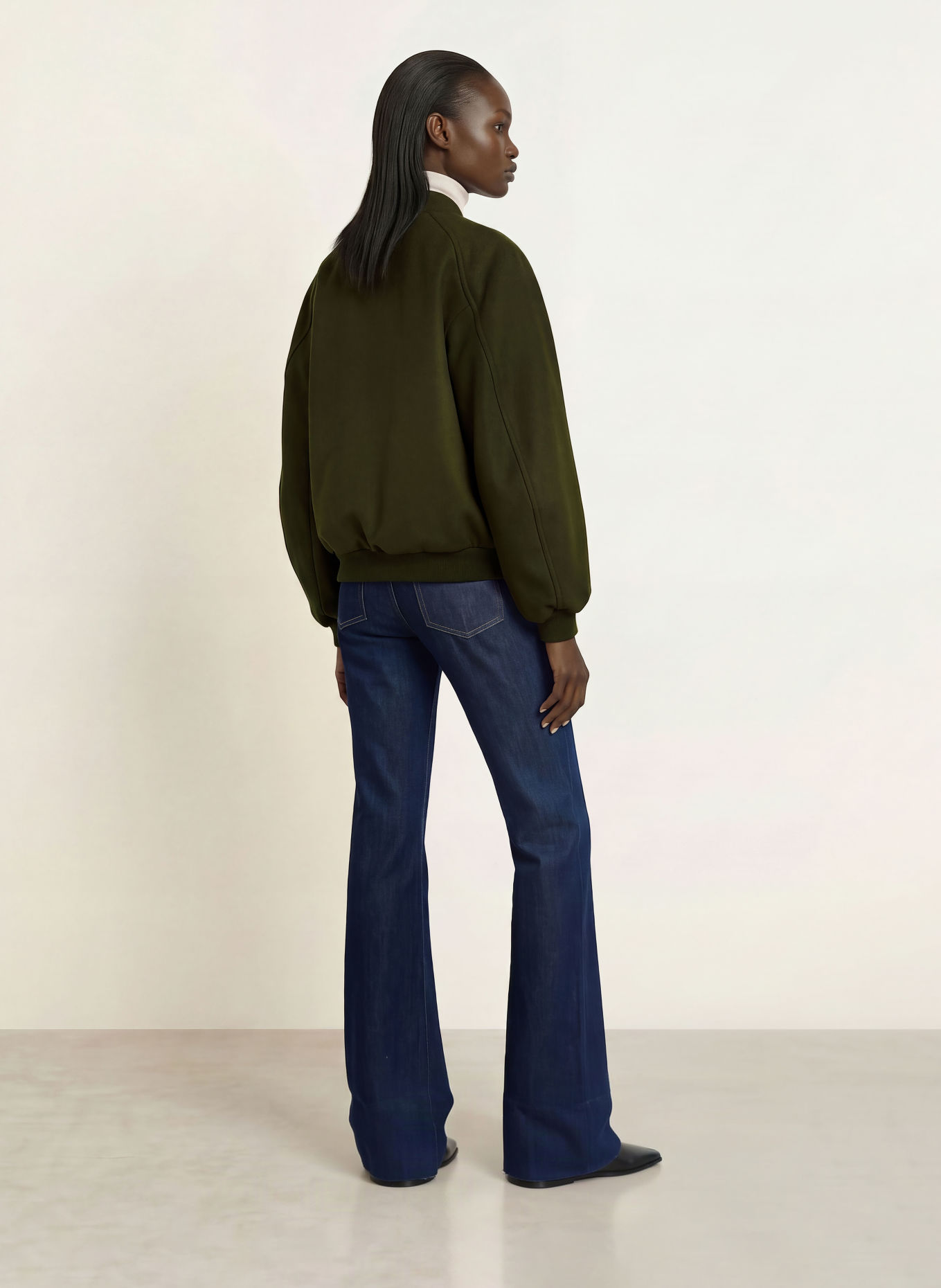 The Frankie Shop Oversized-Blousonjakke ELINOR: MØRKEGRØN