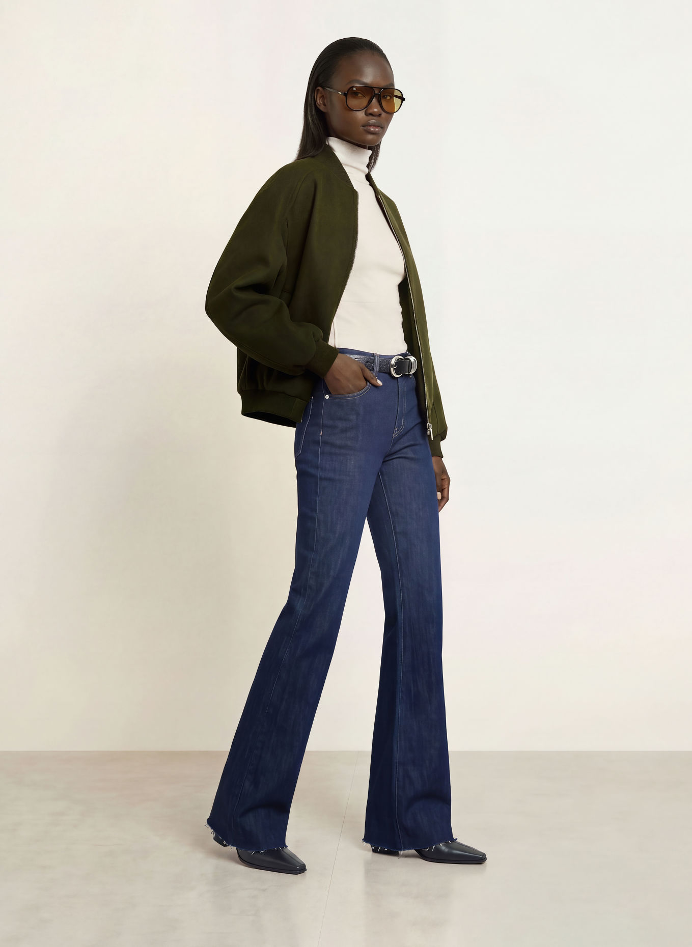 The Frankie Shop Oversized-Blousonjakke ELINOR: MØRKEGRØN