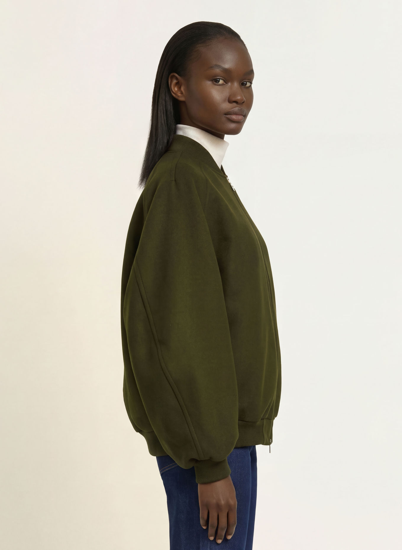 The Frankie Shop Oversized-Blousonjakke ELINOR: MØRKEGRØN