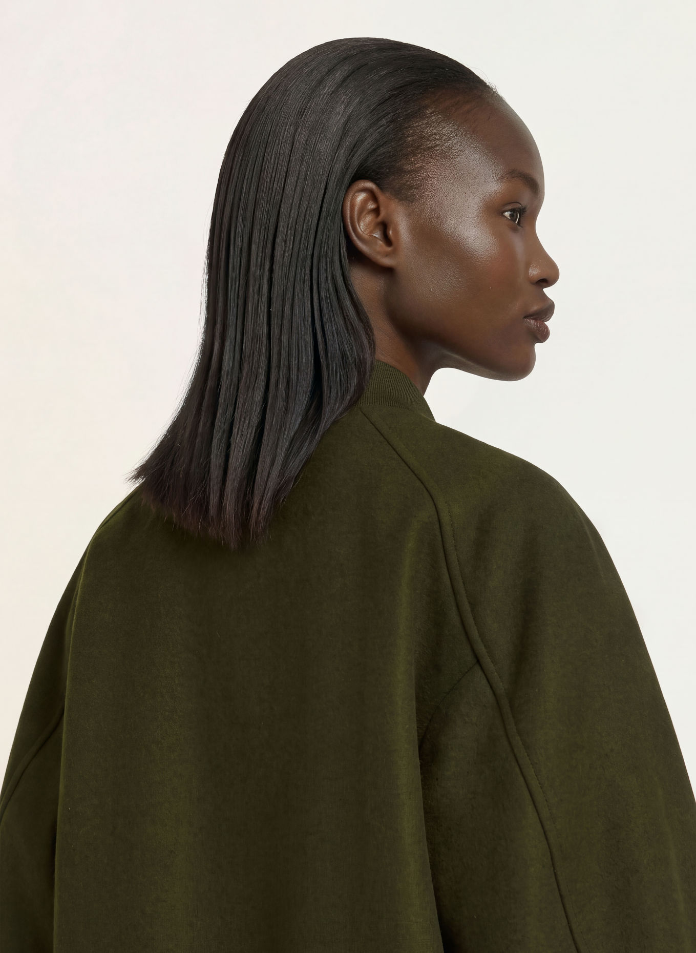 The Frankie Shop Oversized-Blousonjakke ELINOR: MØRKEGRØN