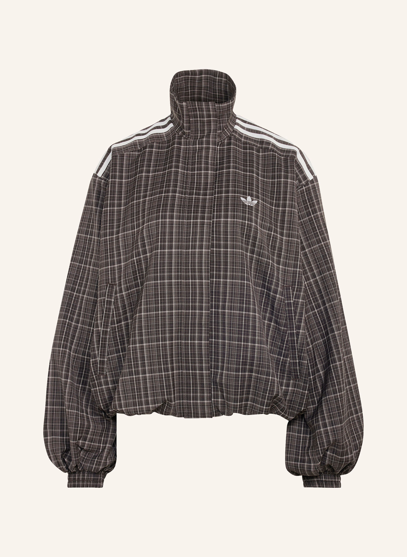 adidas Originals Blouson CHECK TT: MARRON / CRÈME