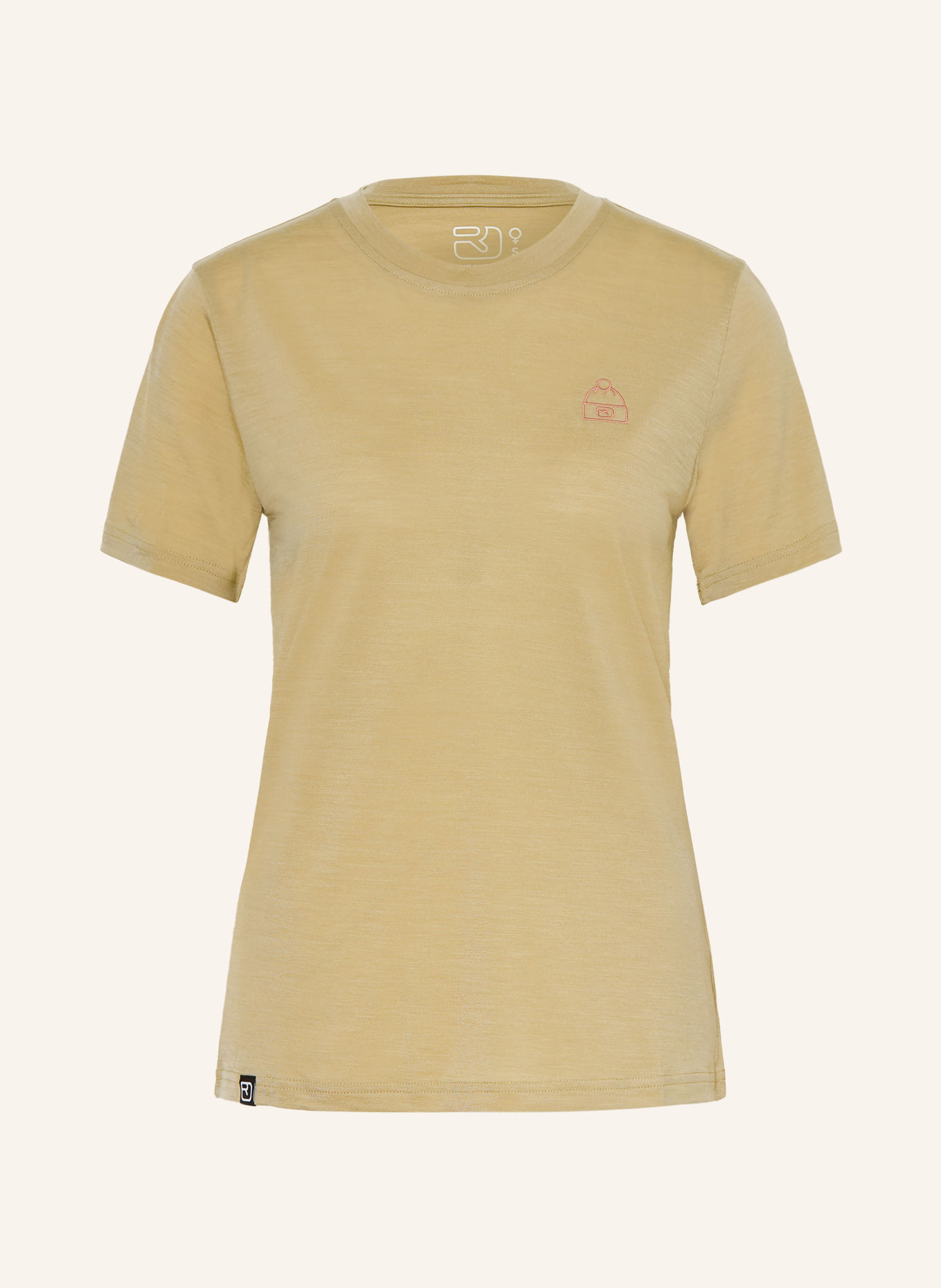 ORTOVOX Funktionsshirt 150 COOL BEANIE TS mit Merinowolle: OLIV / ALTROSA