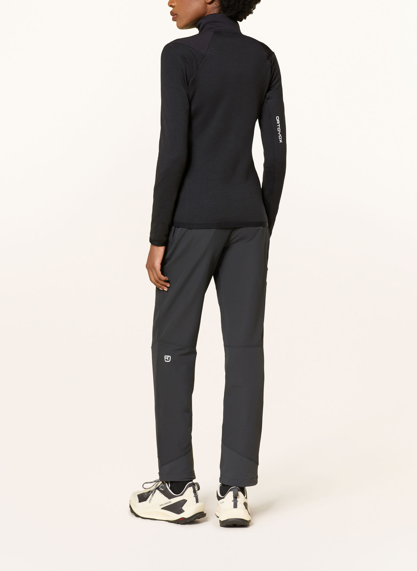 ORTOVOX Kurtka z polaru FLEECE GRID: CZARNY