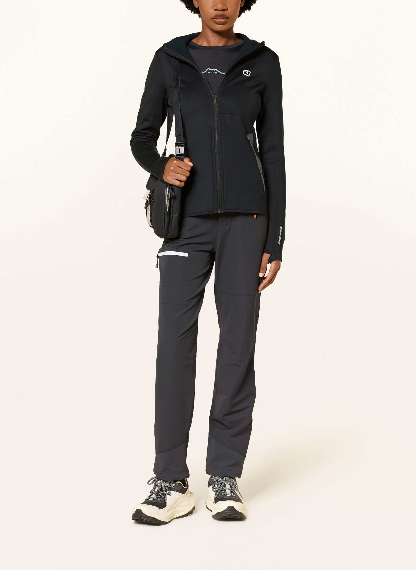 ORTOVOX Kurtka z polaru FLEECE HOODY: CZARNY
