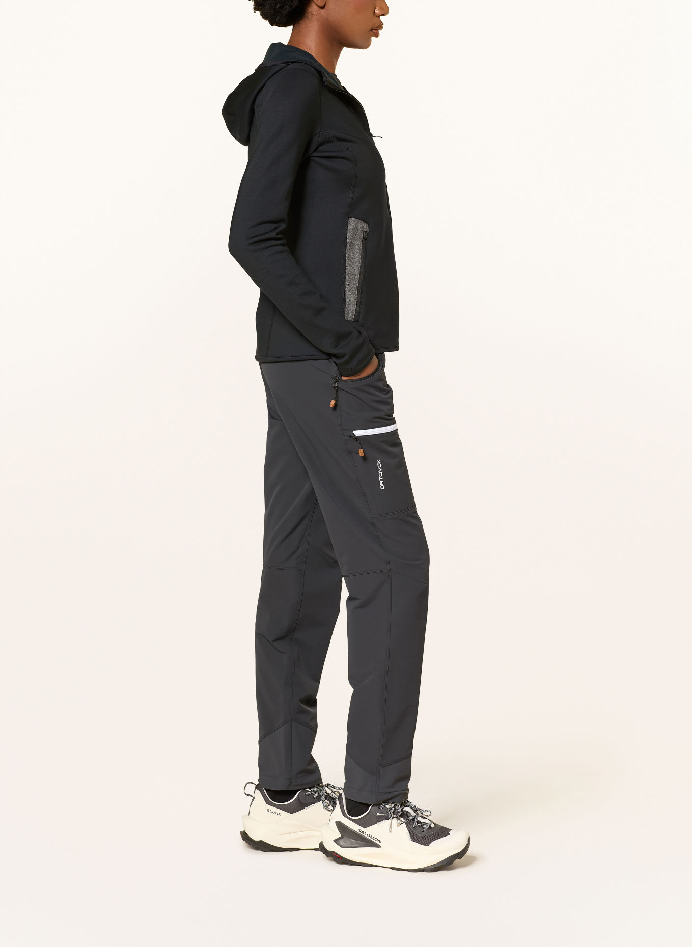 ORTOVOX Kurtka z polaru FLEECE HOODY: CZARNY