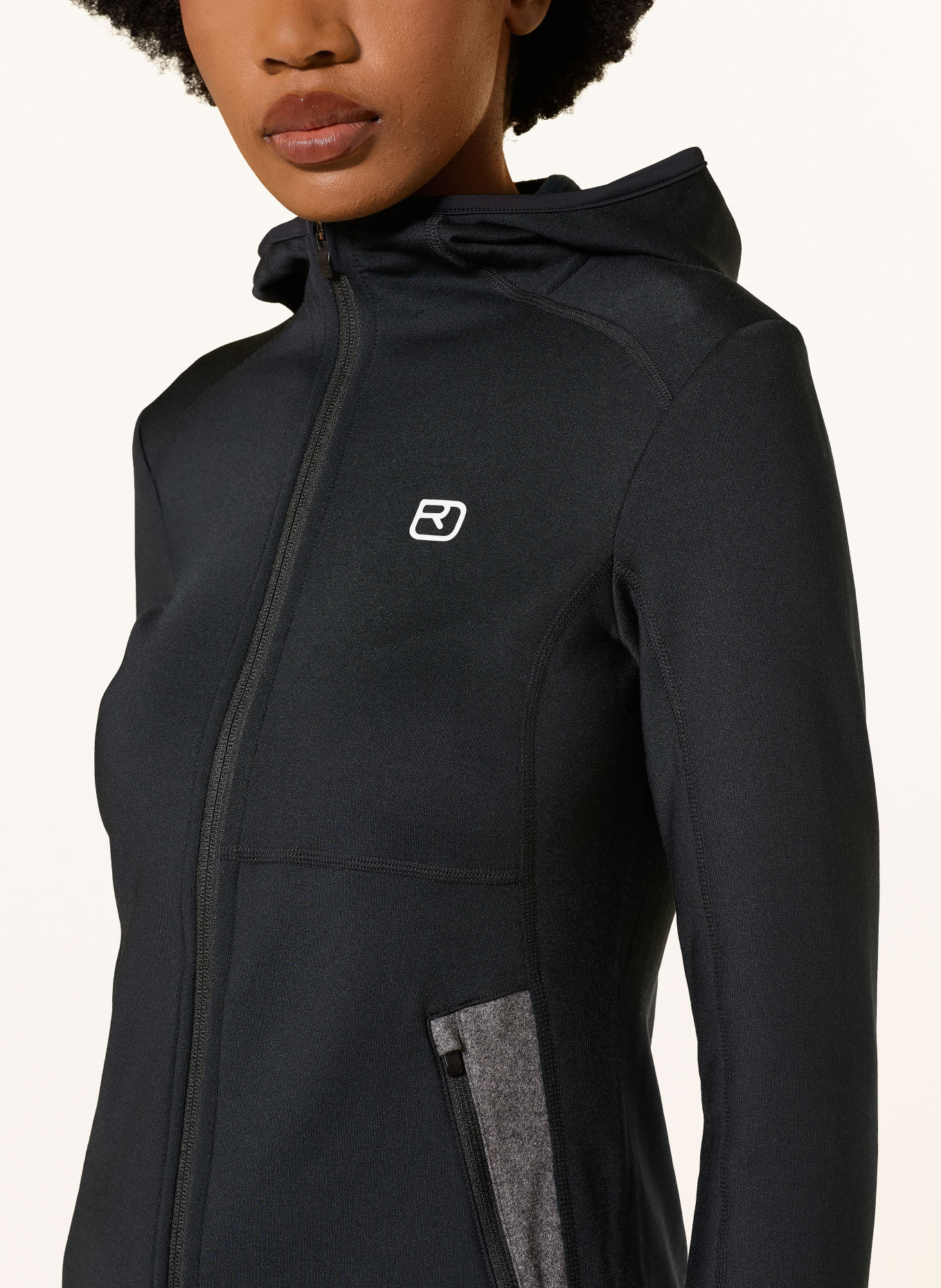 ORTOVOX Kurtka z polaru FLEECE HOODY: CZARNY