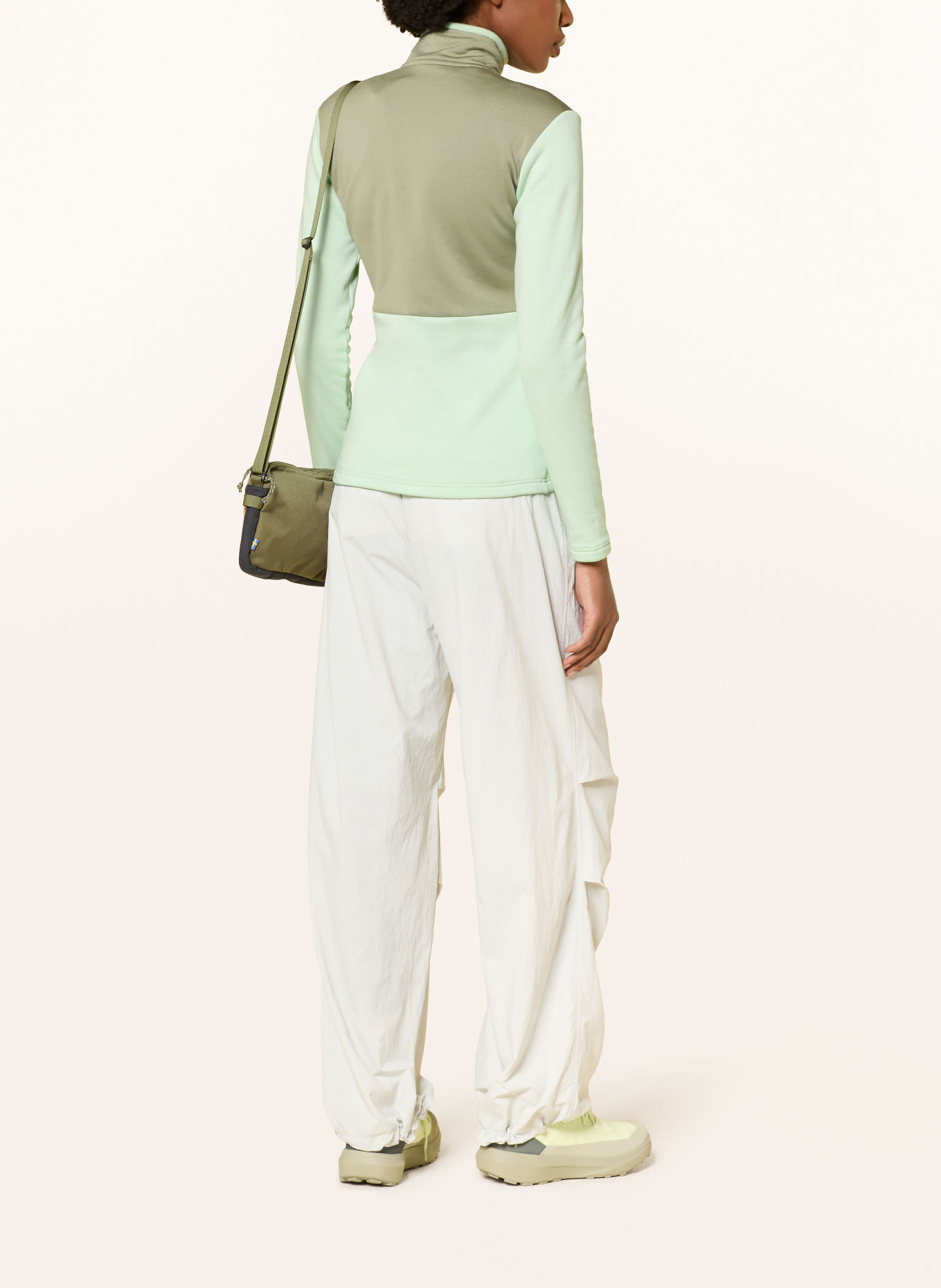 ORTOVOX Fleecetrui met halve rits FLEECE LIGHT ZIP NECK: MINT / KAKI