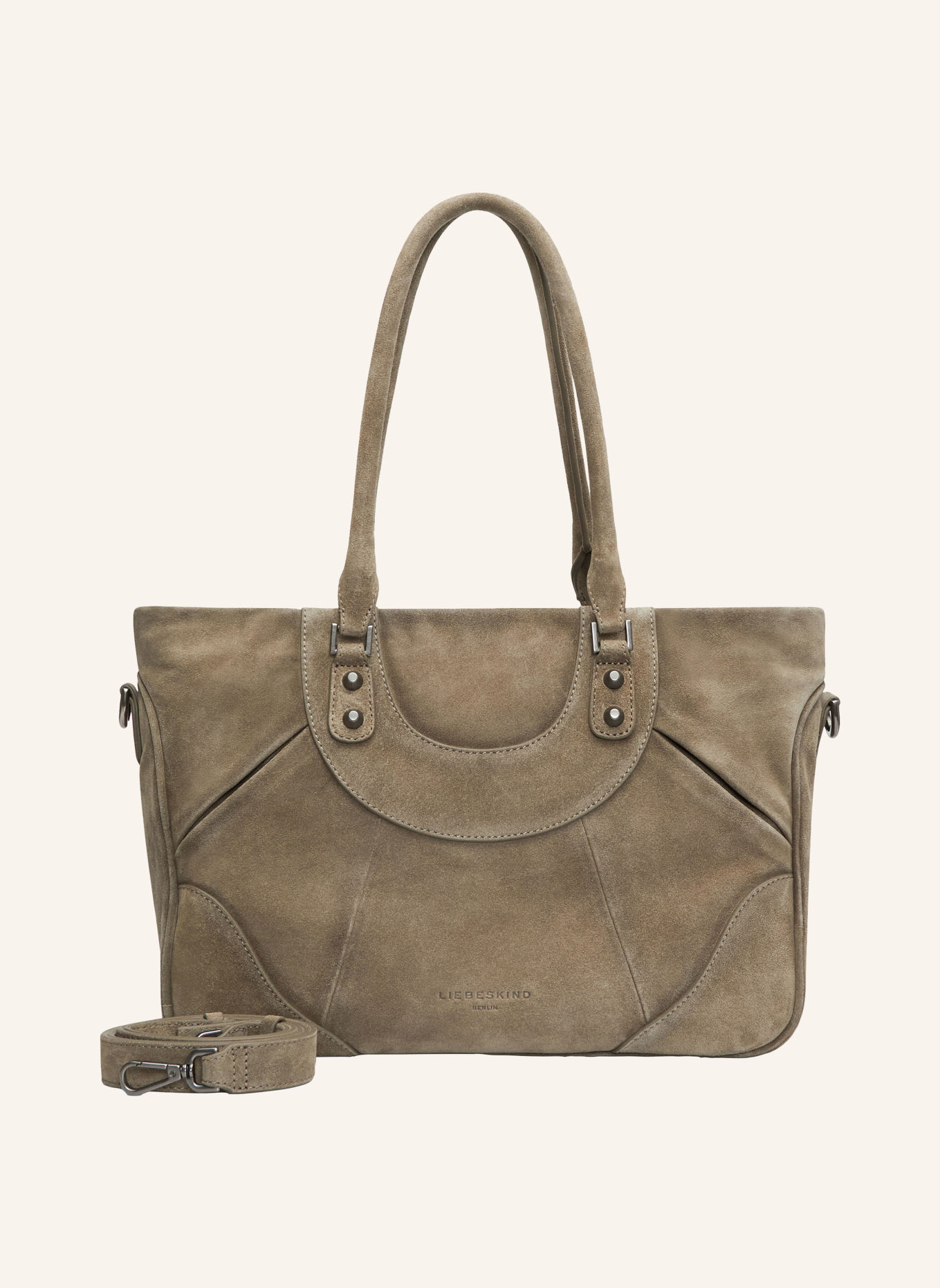 LIEBESKIND ARCHIVE ESTHER MEDIUM Shoulder bag with Studs: TAUPE