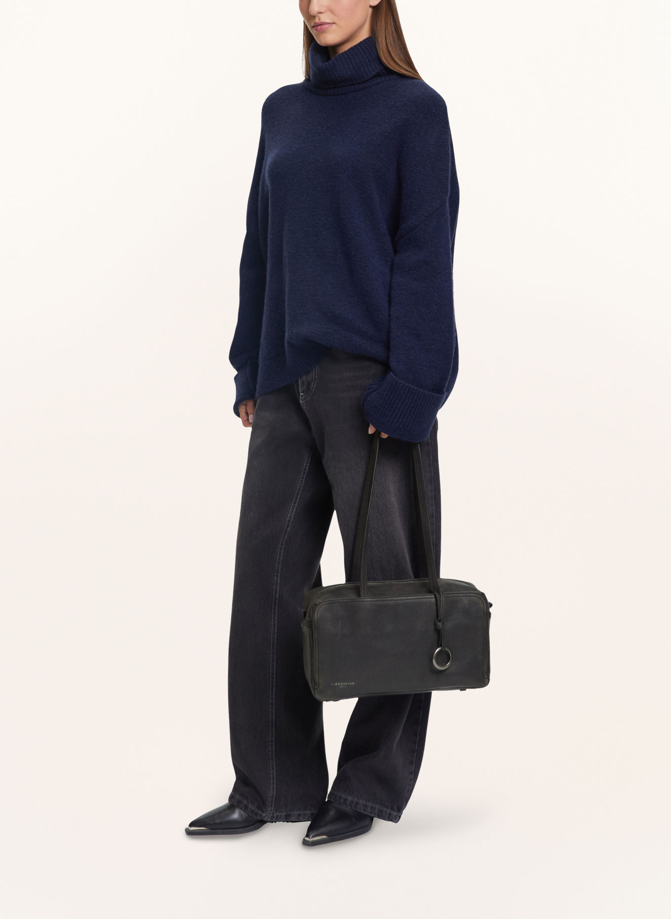 LIEBESKIND CLARICE MEDIUM Shoulder bag: BLACK