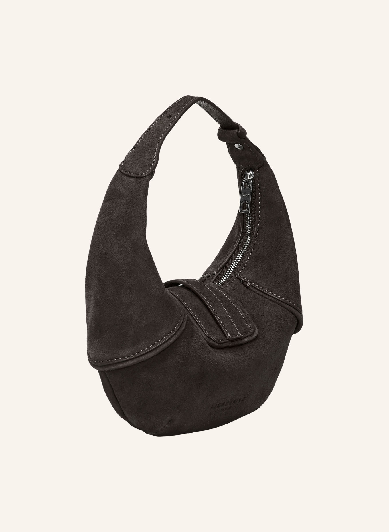 LIEBESKIND Schultertasche RYKER XS: DUNKELBRAUN / SILBER
