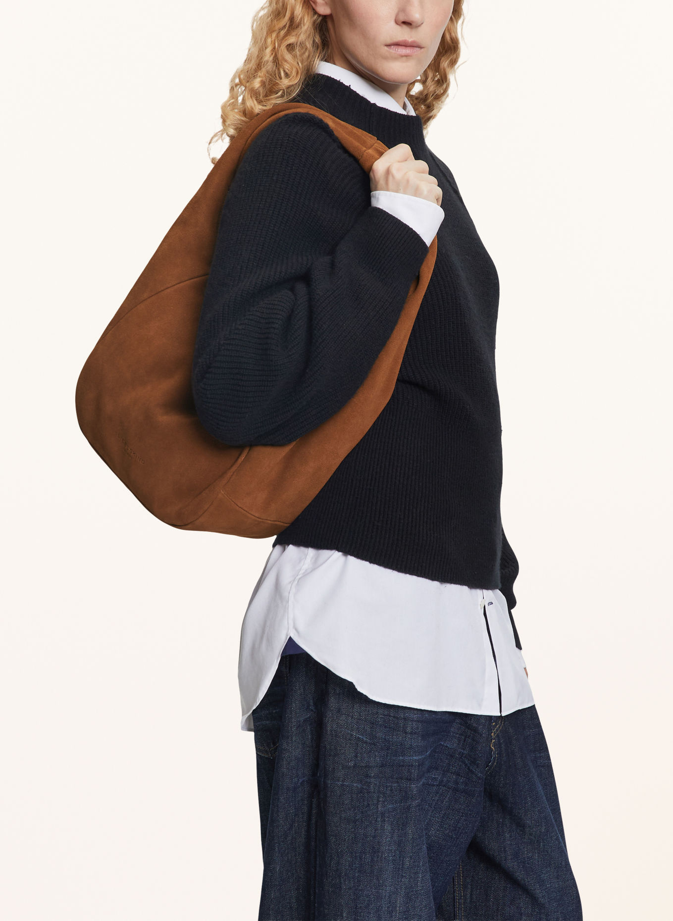 LIEBESKIND FARRAH II MEDIUM Bucket bag: BROWN / GOLD