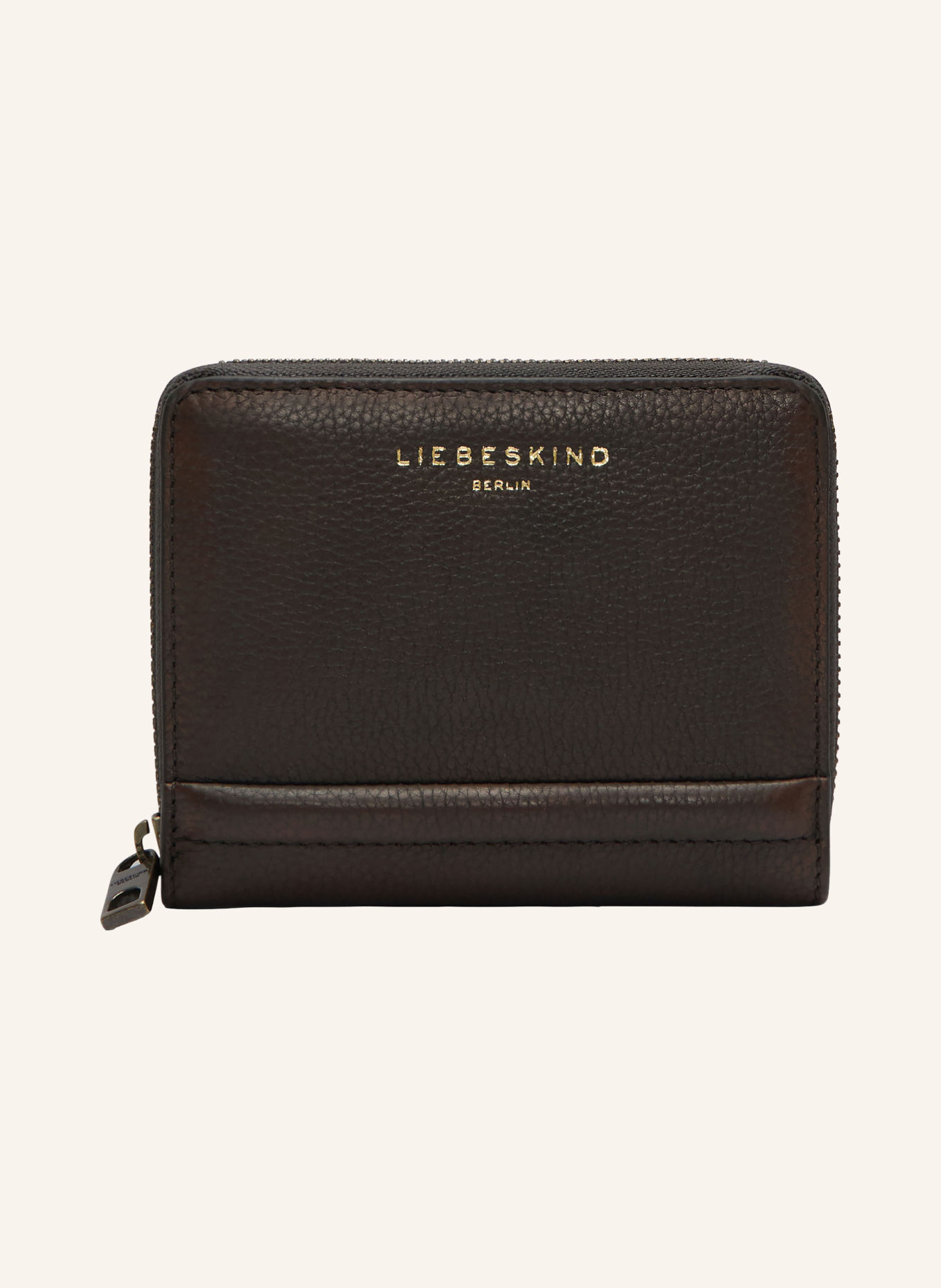 LIEBESKIND Portemonnee: MARRON FONCÉ / GOUD