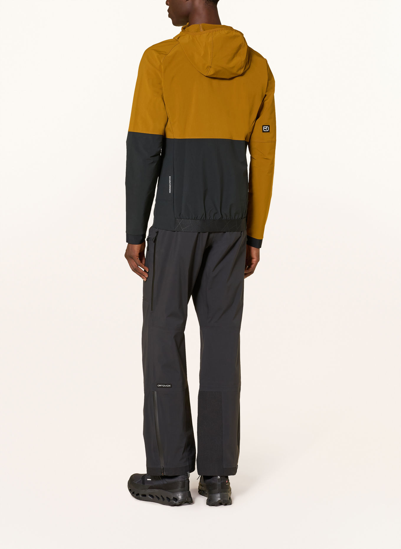 ORTOVOX Softshell-Jacke VENET HOODED: CAMEL / DUNKELGRAU