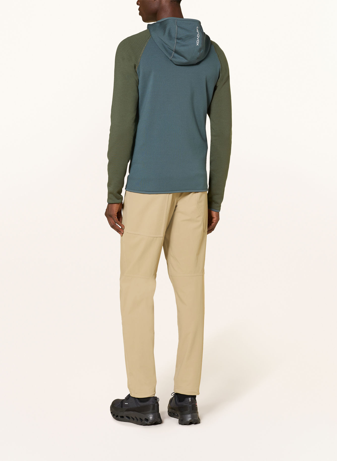 ORTOVOX Fleecejacke GP CLASSIC KNIT: GRAU / KHAKI / DUNKELBLAU